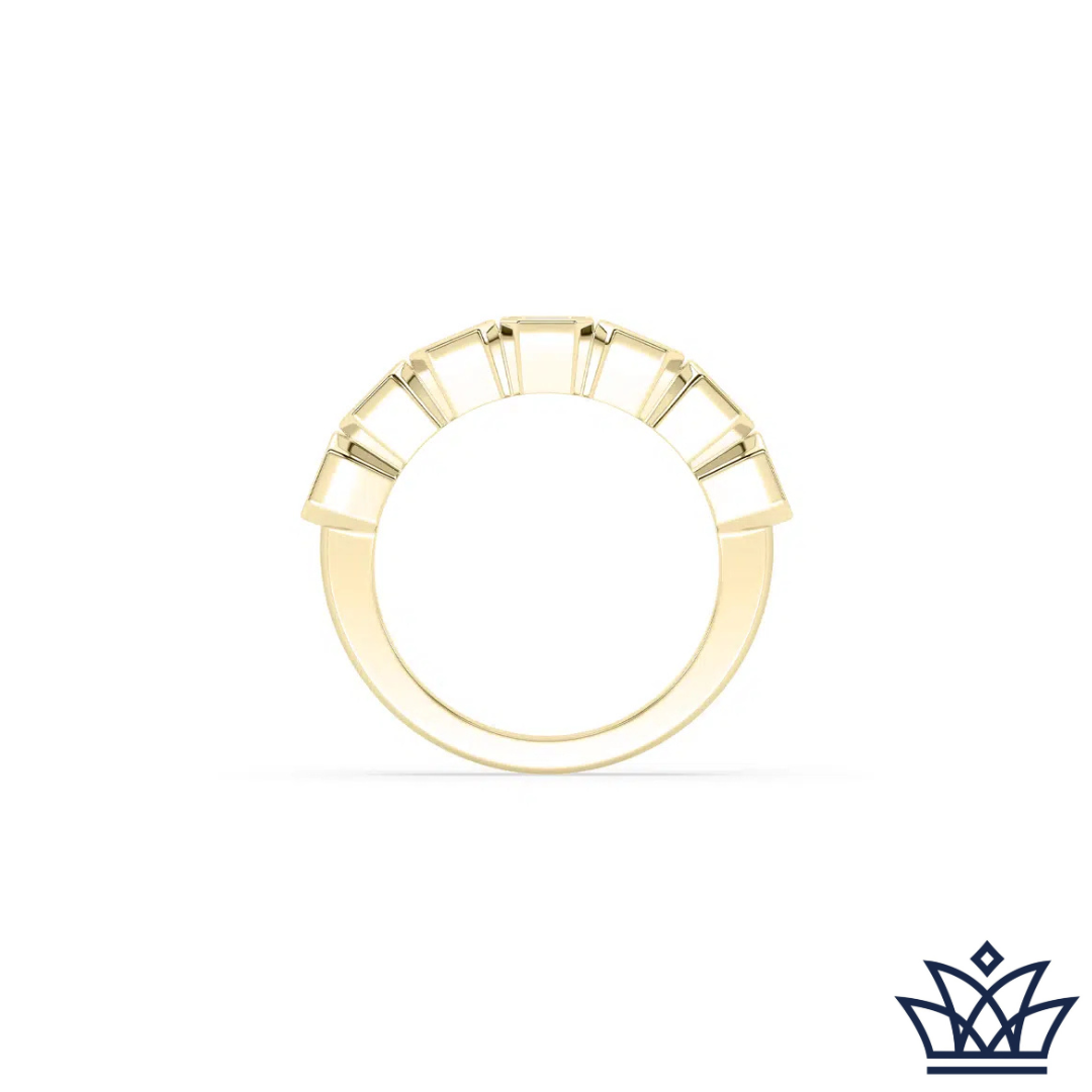 Emerald Cut Bezel Set Dress Ring