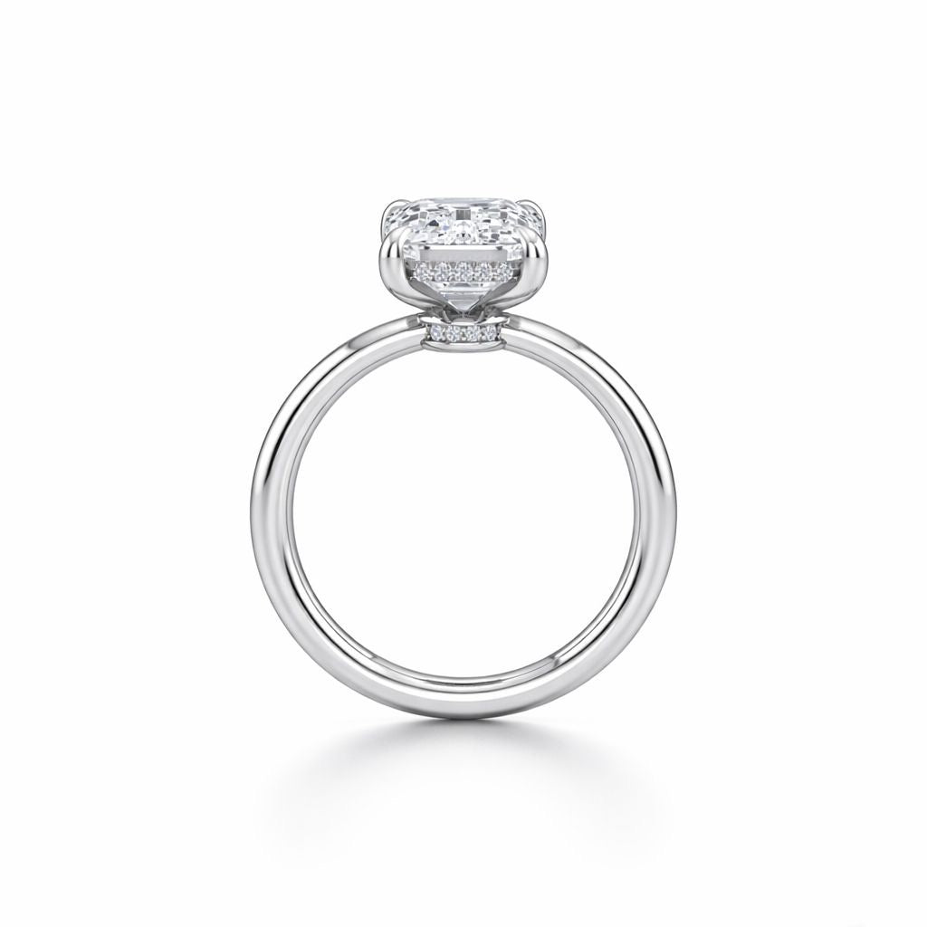 Elysian Radiance – 5 Carat Emerald Cut Ring