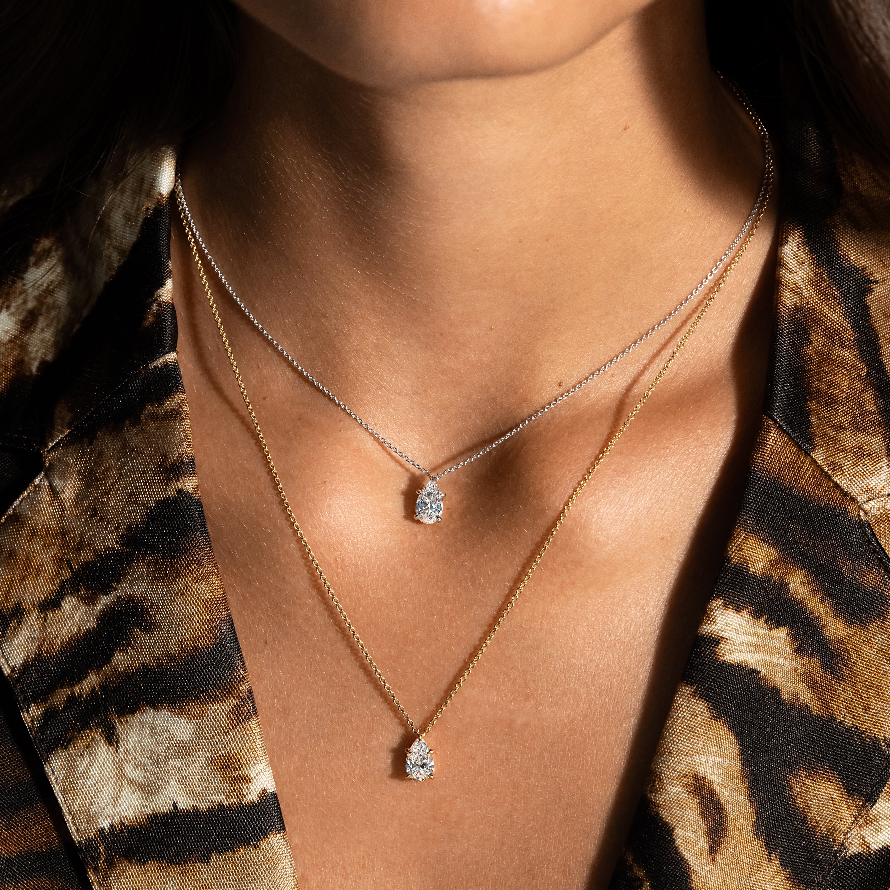 Chelsea Lab Diamond Pear Pendant