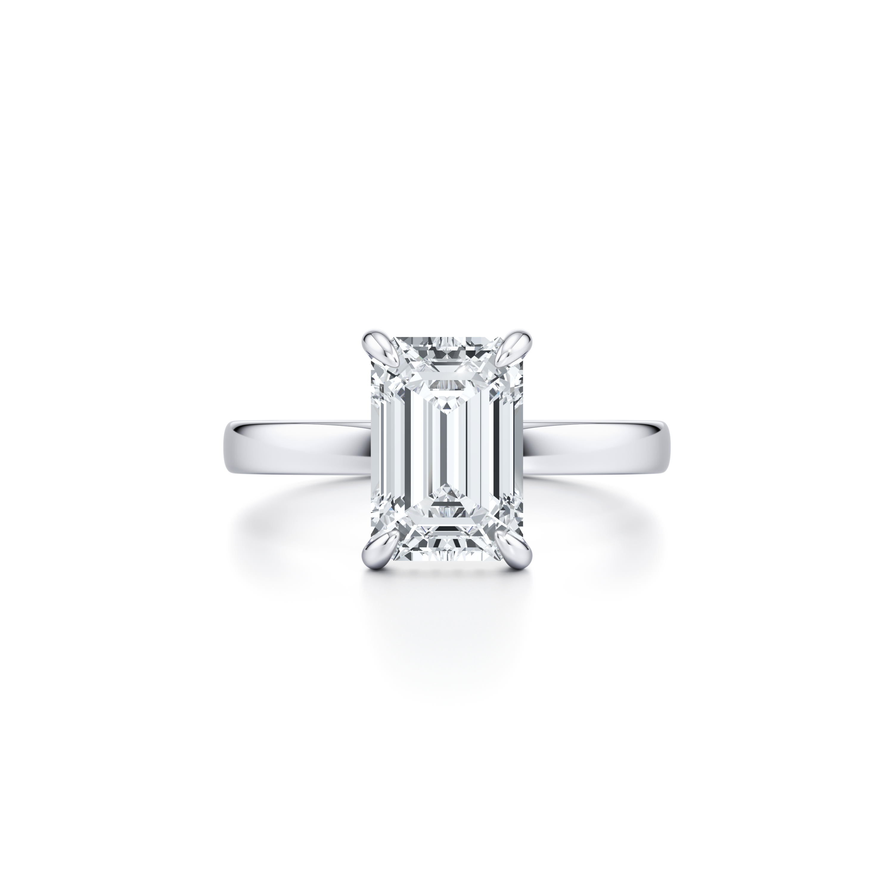 Hayden JD Heritage Emerald Solitaire Lab Diamond Engagement Ring