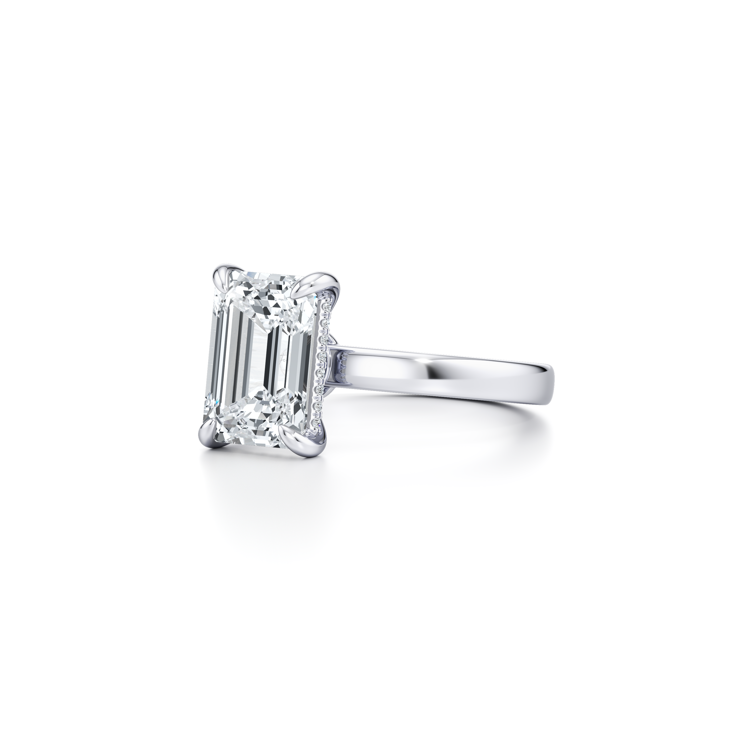 Hayden JD Heritage Emerald Solitaire Lab Diamond Engagement Ring