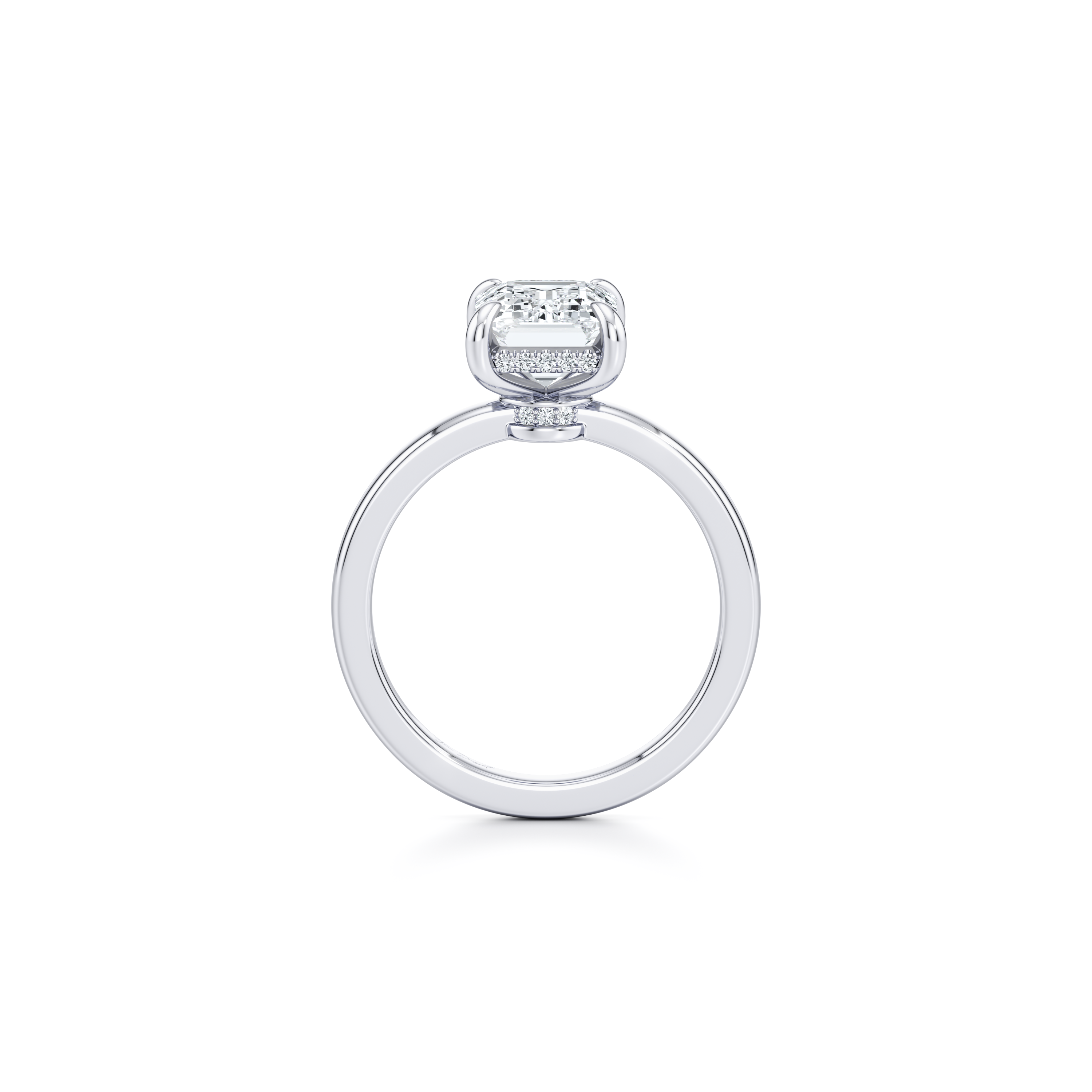 Hayden JD Heritage Emerald Solitaire Lab Diamond Engagement Ring