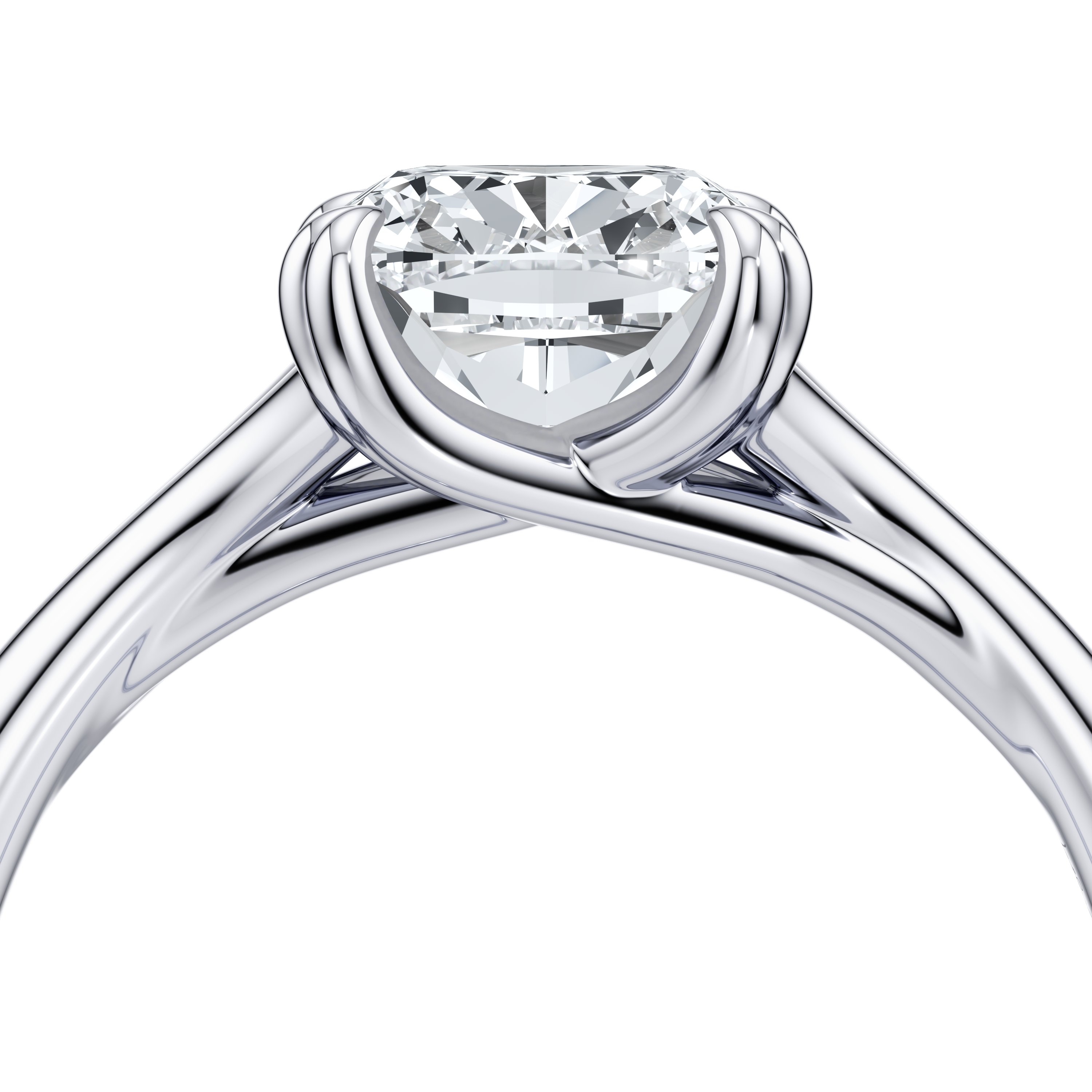 Jane Elongated Cushion Cut Solitaire Lab Diamond Engagement Ring