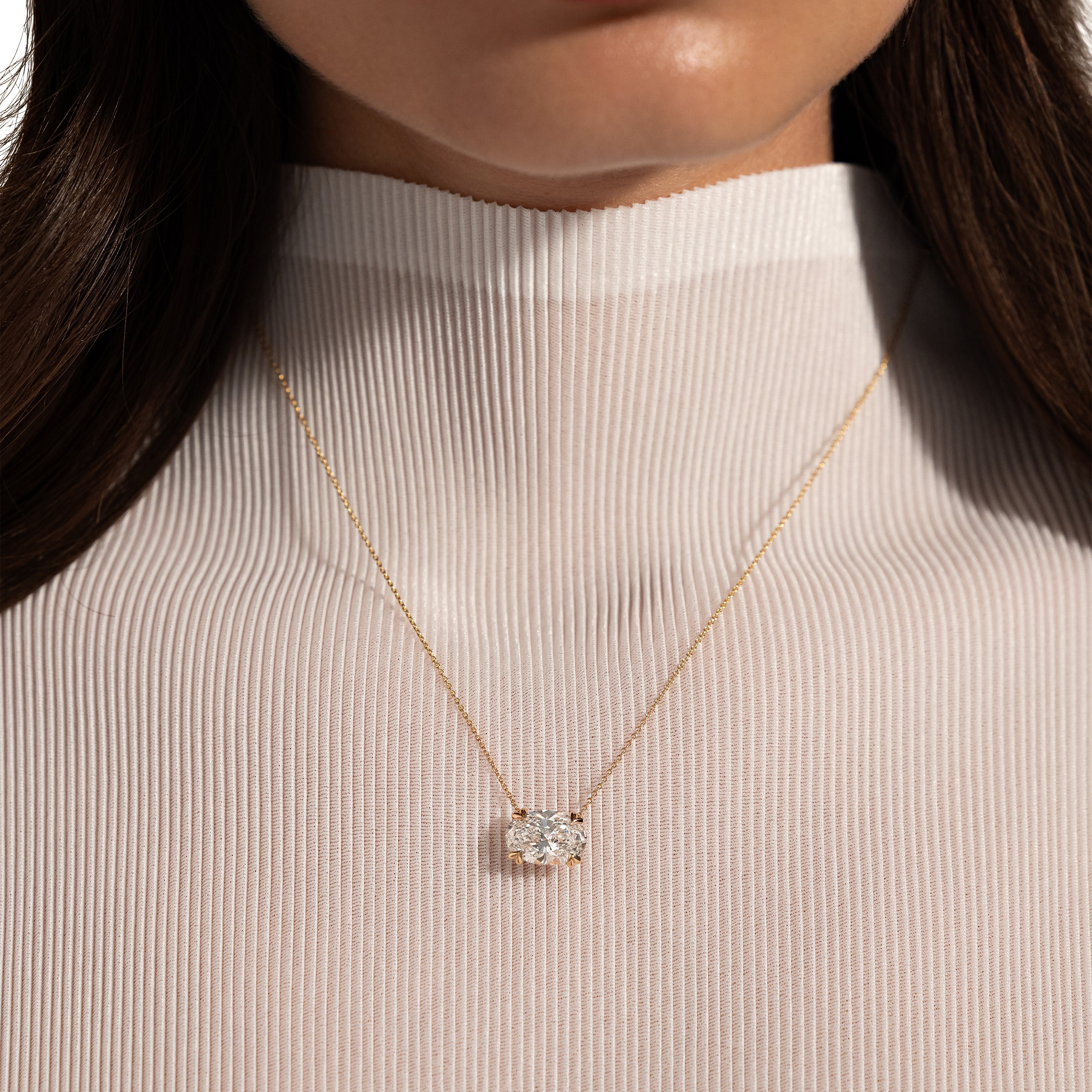 Elle Lab Diamond Oval Pendant