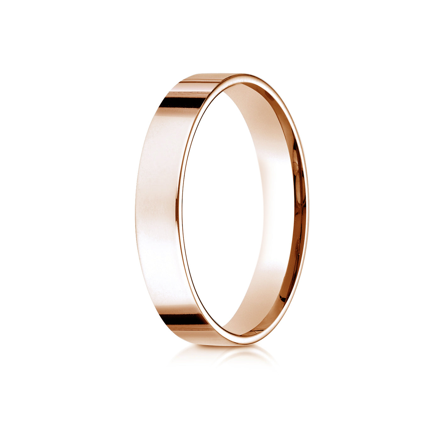 Precious Metal:18k Rose Gold;Finish:High Polished;Band Width:4mm
