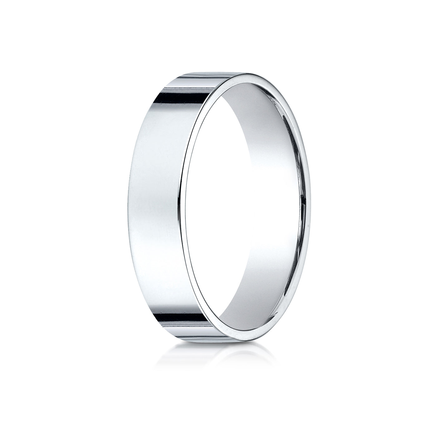 Precious Metal:18k White Gold;Finish:High Polished;Band Width:5mm