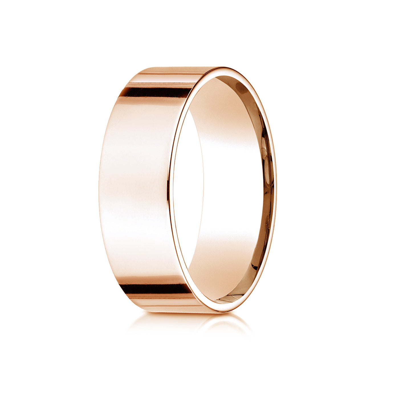 Precious Metal:18k Rose Gold;Finish:High Polished;Band Width:7mm