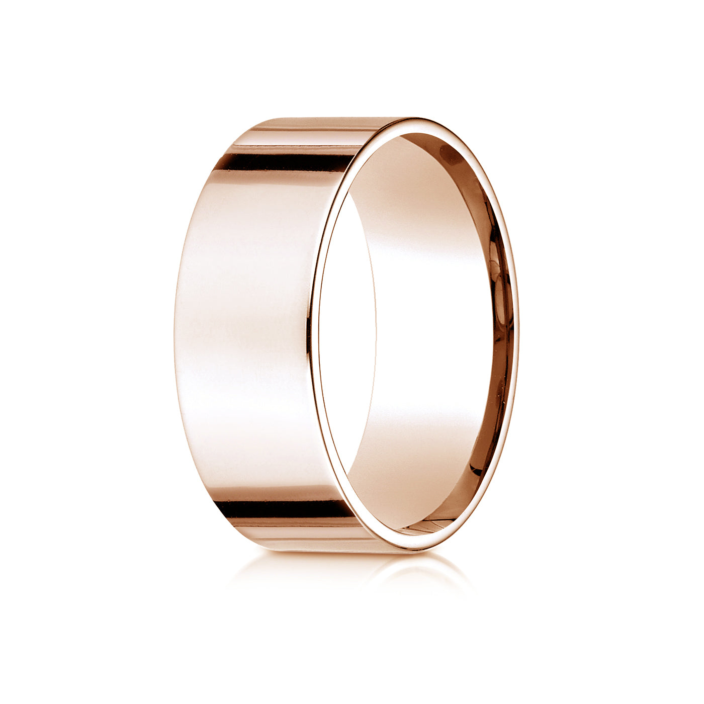 Precious Metal:18k Rose Gold;Finish:High Polished;Band Width:8mm