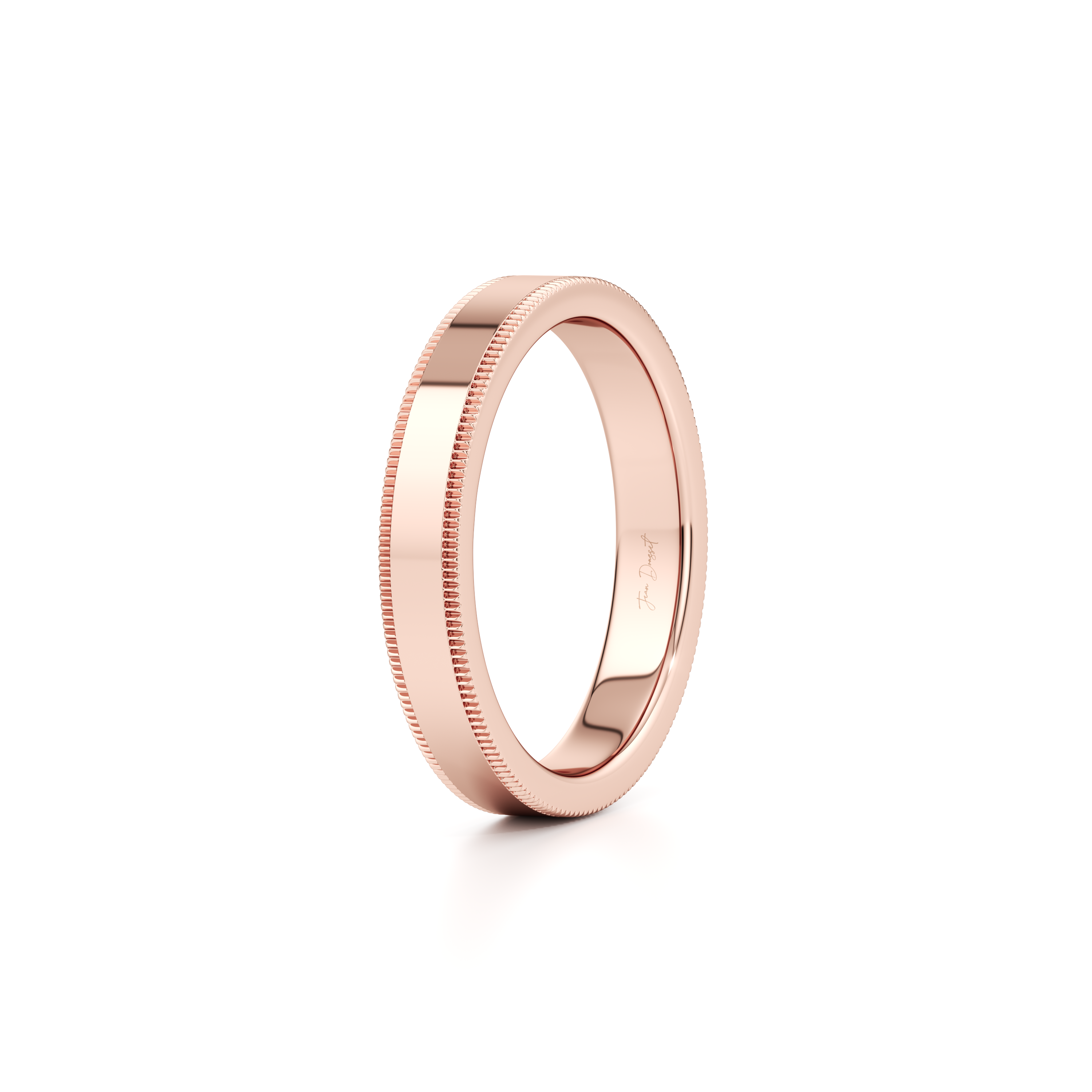 Precious Metal:18k Rose Gold;Band Width:4mm