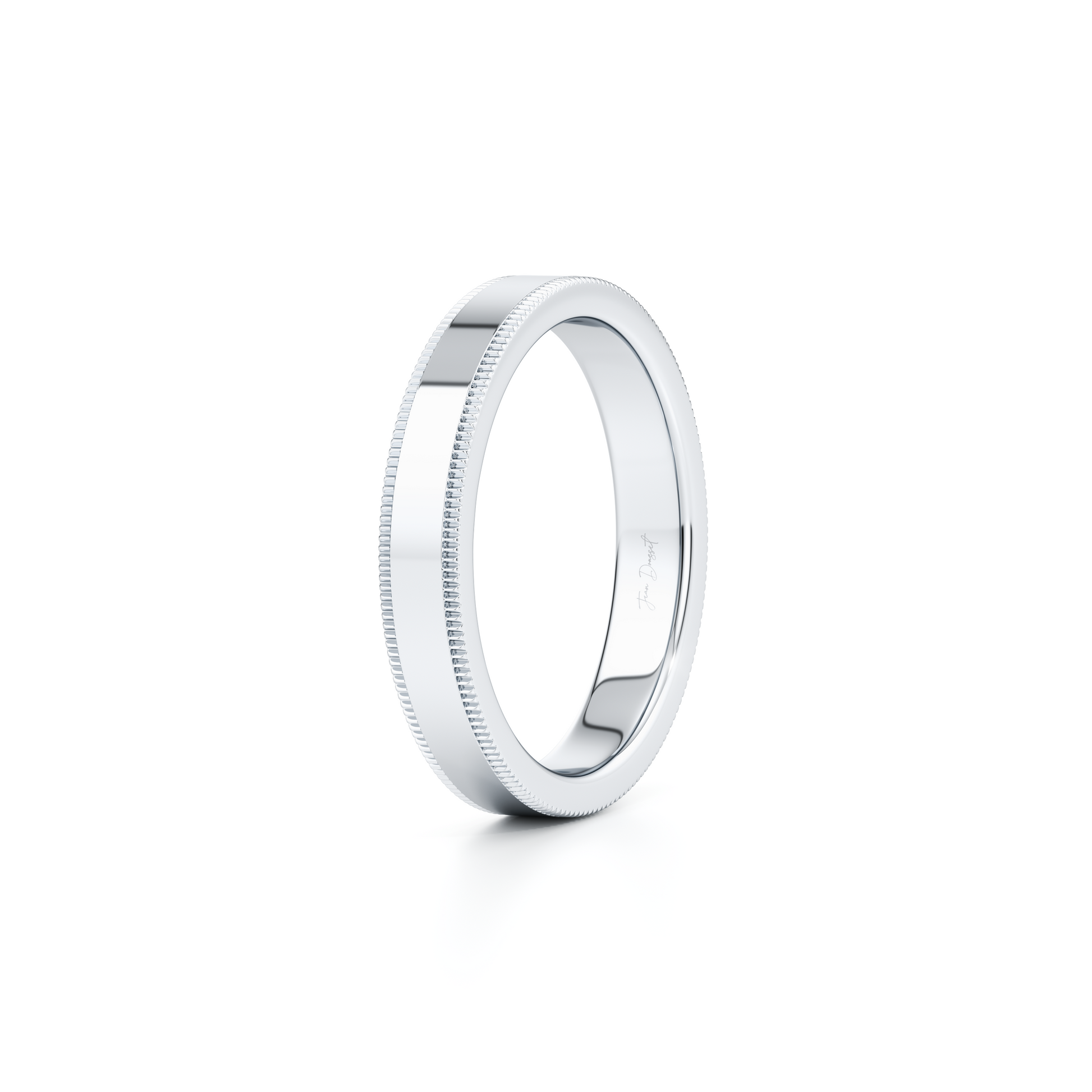 Precious Metal:18k White Gold;Band Width:4mm