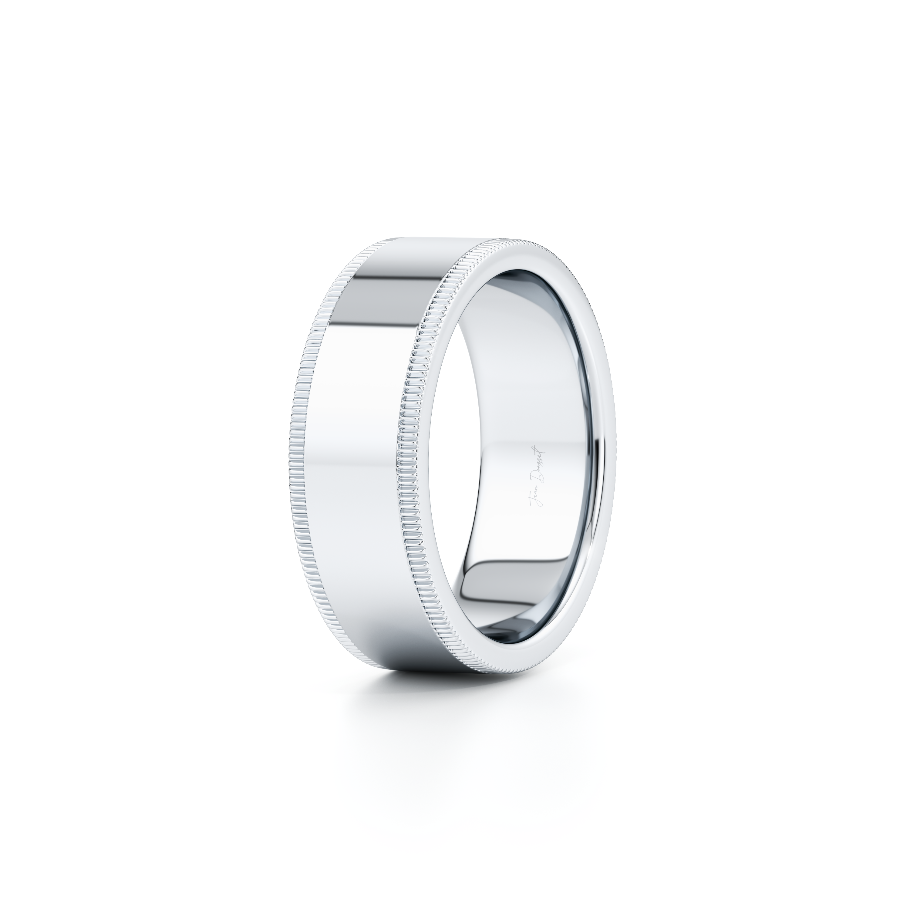 Precious Metal:18k White Gold;Band Width:8mm