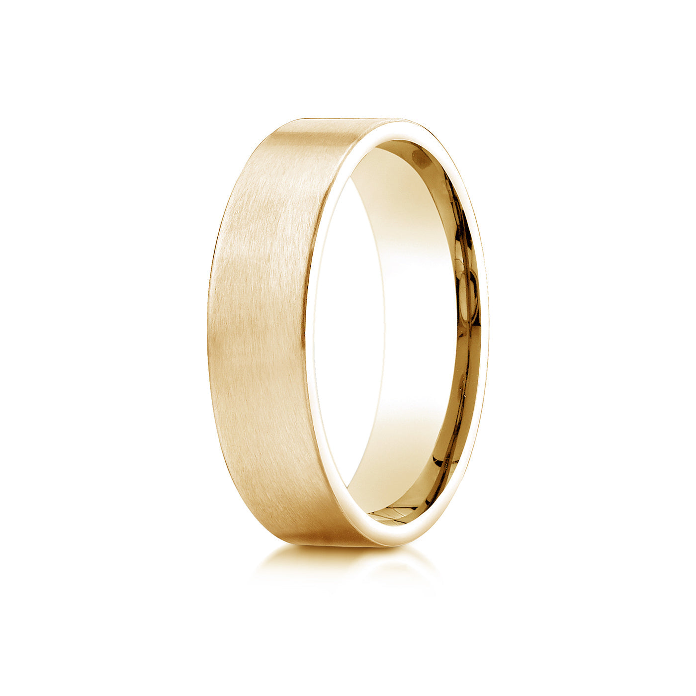 Precious Metal:18k Yellow Gold;Finish:Satin Finished;Band Width:6mm