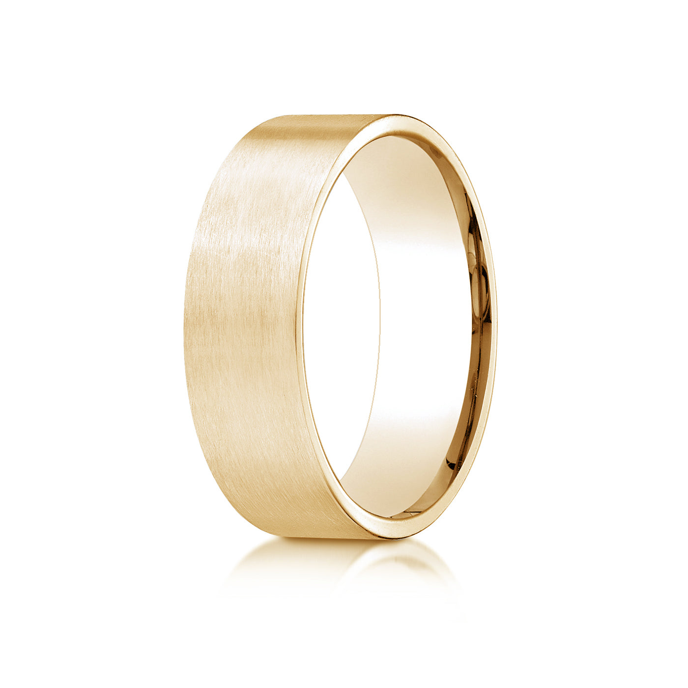 Precious Metal:18k Yellow Gold;Finish:Satin Finished;Band Width:7mm