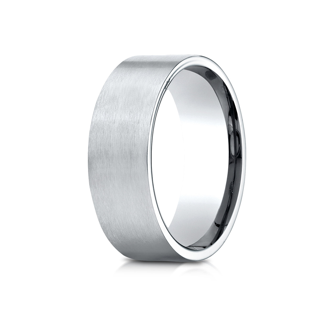 Precious Metal:Platinum;Finish:Satin Finished;Band Width:8mm