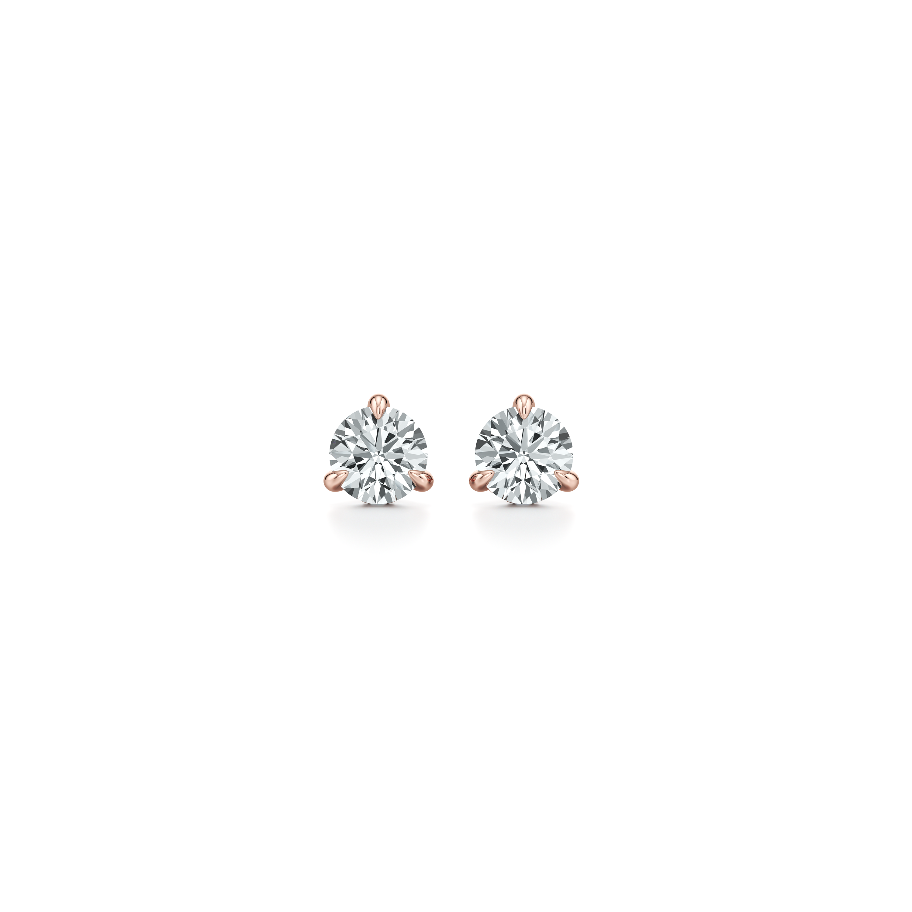 18k Rose Gold 1 CTW Pair|Precious Metal:18k Rose Gold;Total Carat Weight:1 CTW