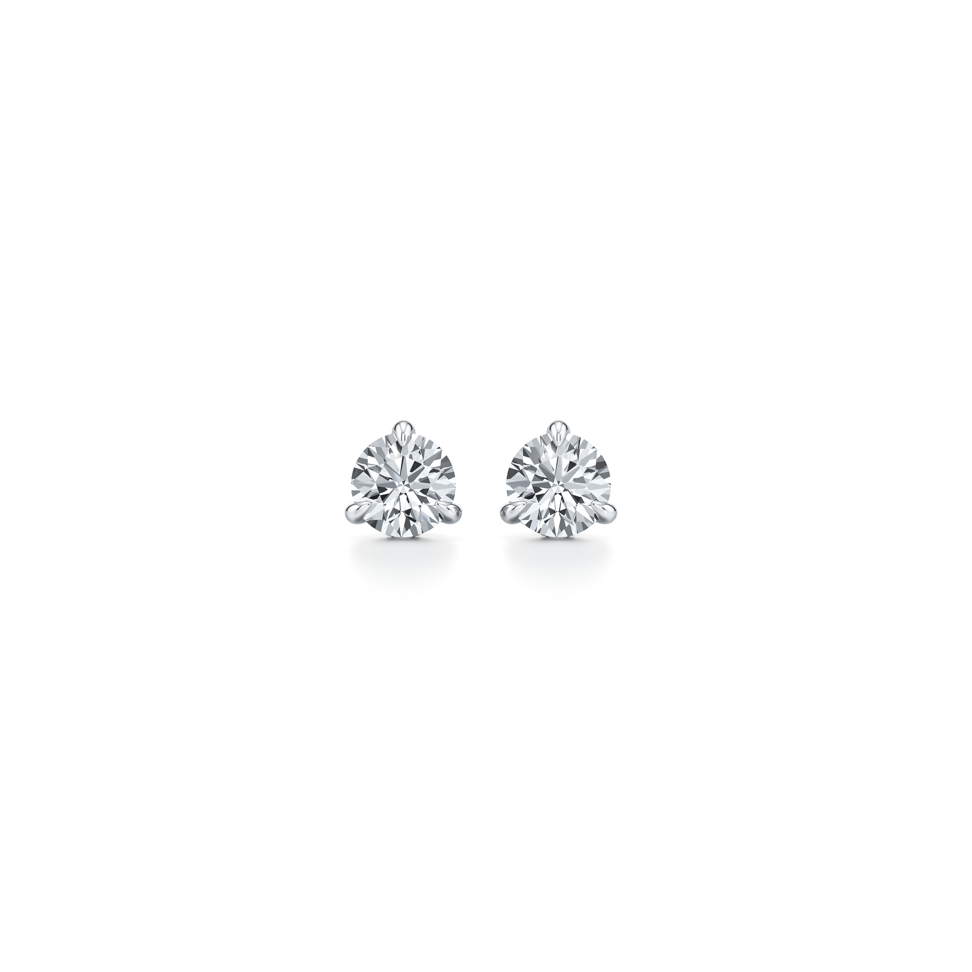 18k White Gold 1 CTW Pair|Precious Metal:18k White Gold;Total Carat Weight:1 CTW