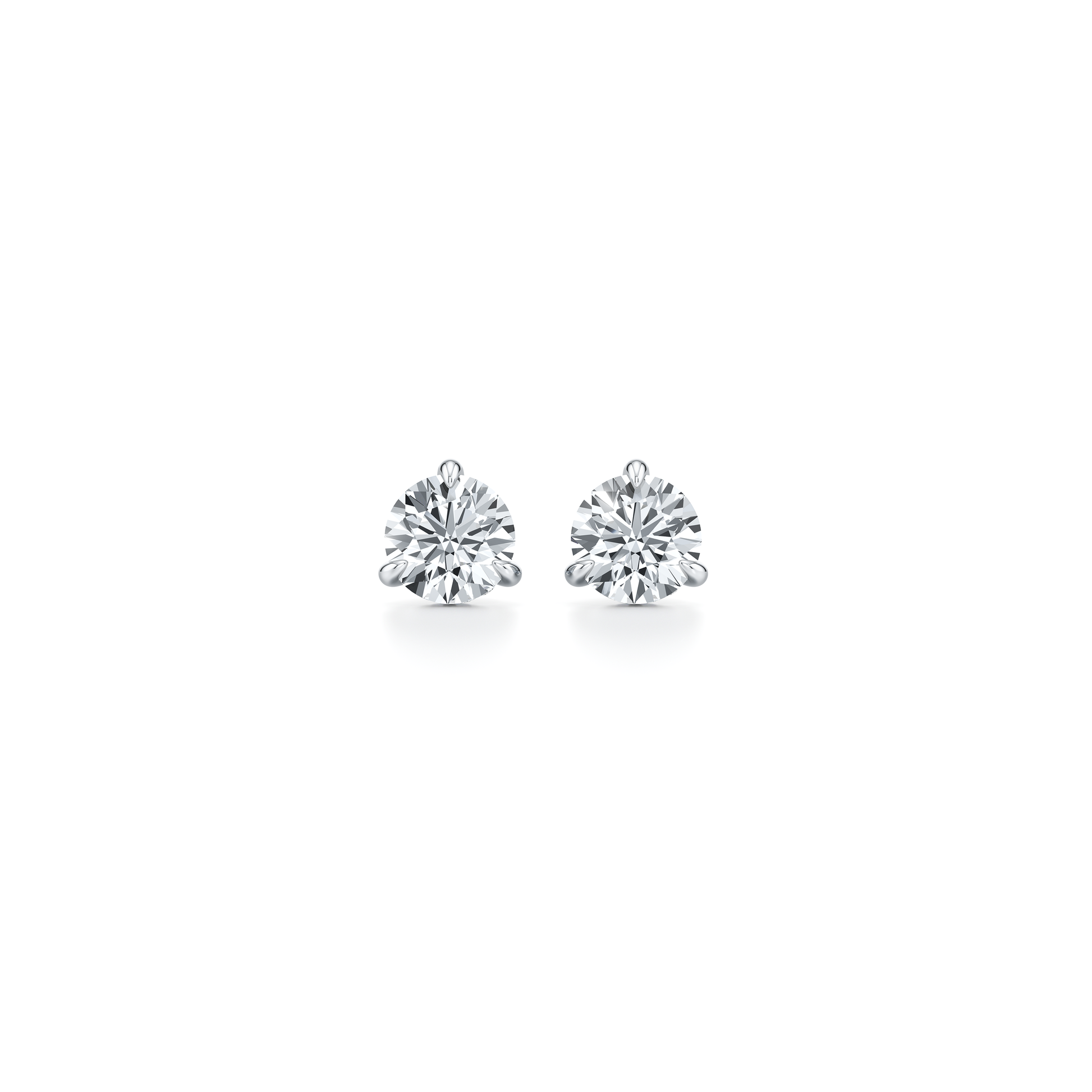 18k White Gold 2 CTW Pair|Precious Metal:18k White Gold;Total Carat Weight:2 CTW