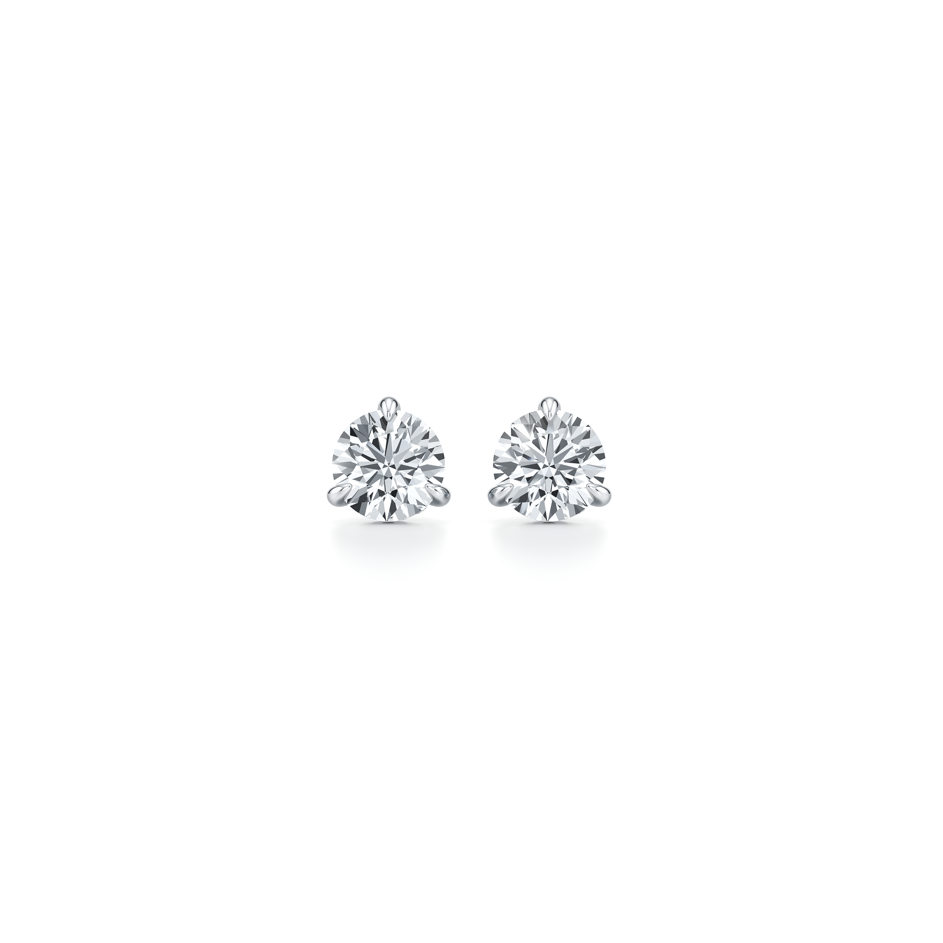 18k White Gold 2 CTW Pair|Precious Metal:18k White Gold;Total Carat Weight:2 CTW