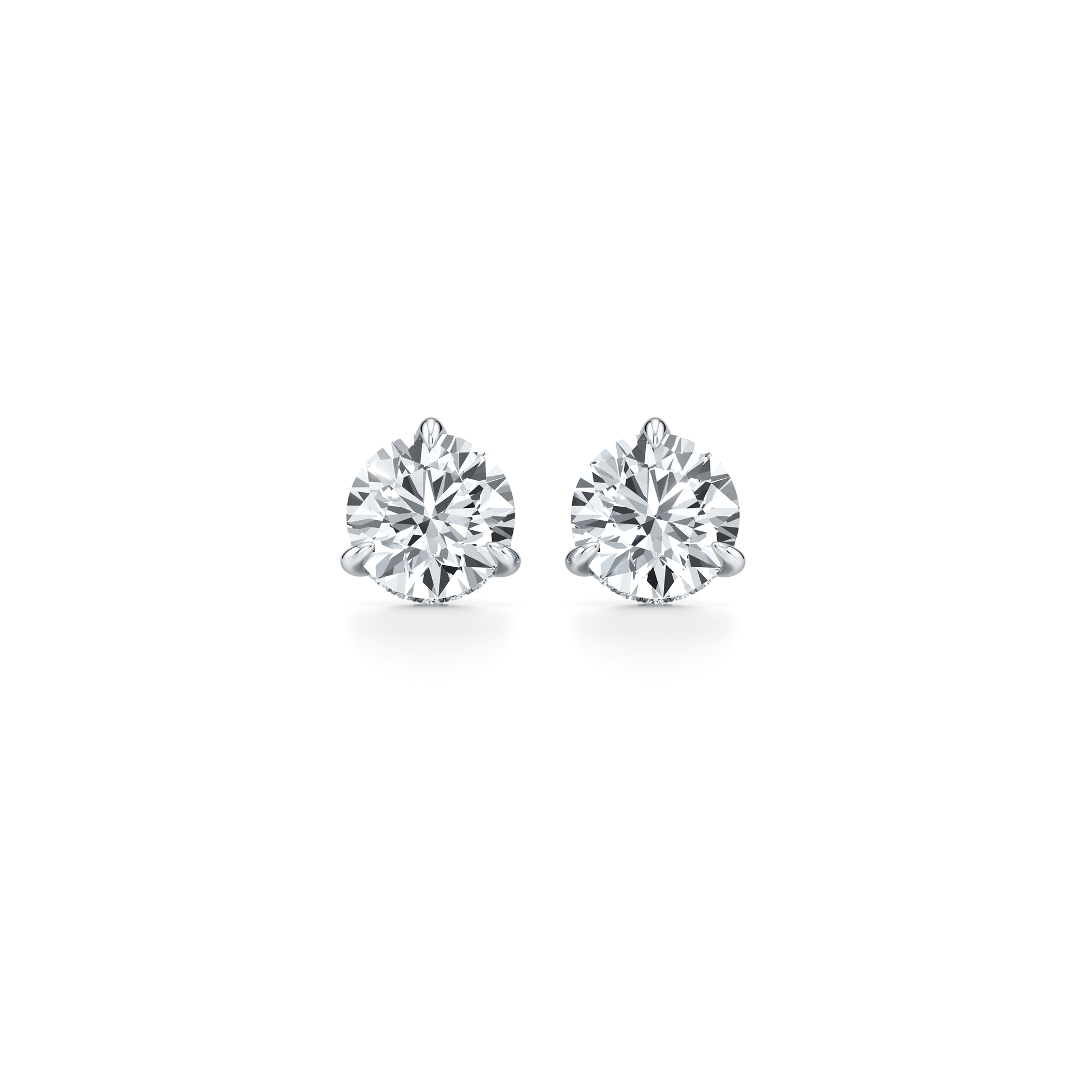 18k White Gold 4 CTW Pair|Precious Metal:18k White Gold;Total Carat Weight:4 CTW