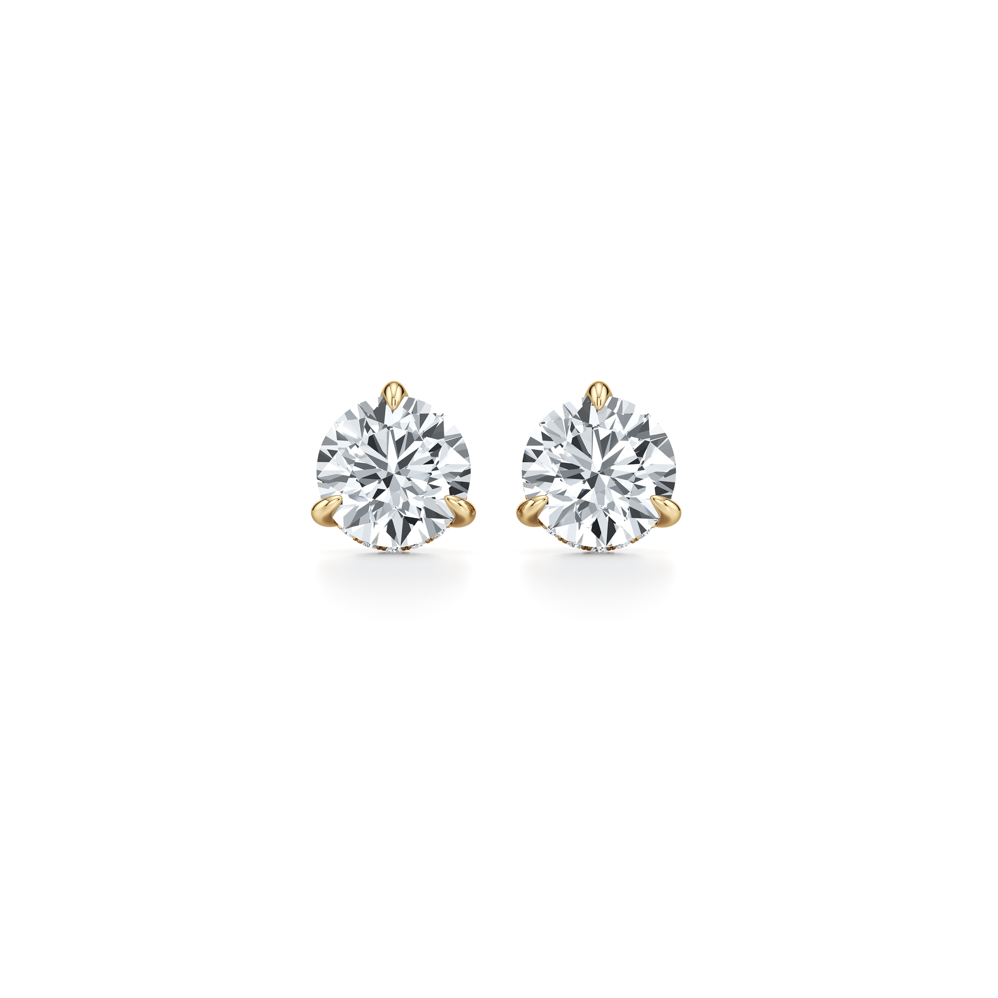 18k Yellow Gold 4 CTW Pair|Precious Metal:18k Yellow Gold;Total Carat Weight:4 CTW