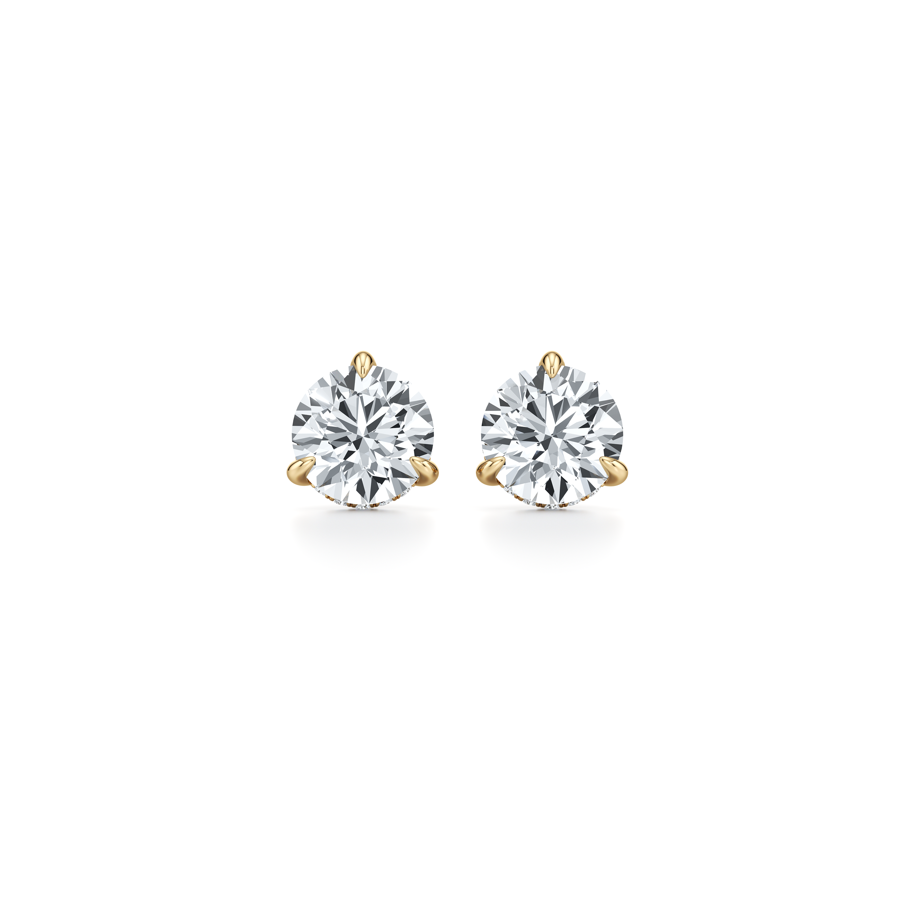 18k Yellow Gold 4 CTW Pair|Precious Metal:18k Yellow Gold;Total Carat Weight:4 CTW