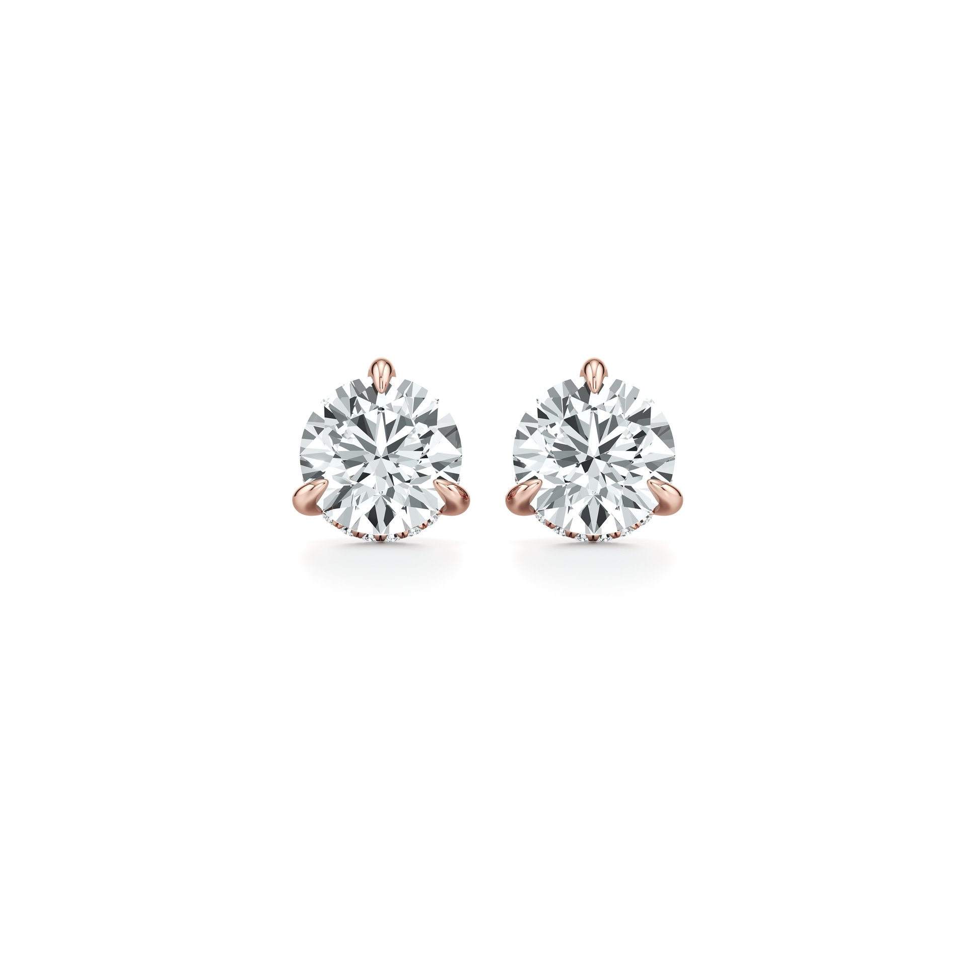 18k Rose Gold 5 CTW Pair|Precious Metal:18k Rose Gold;Total Carat Weight:5 CTW