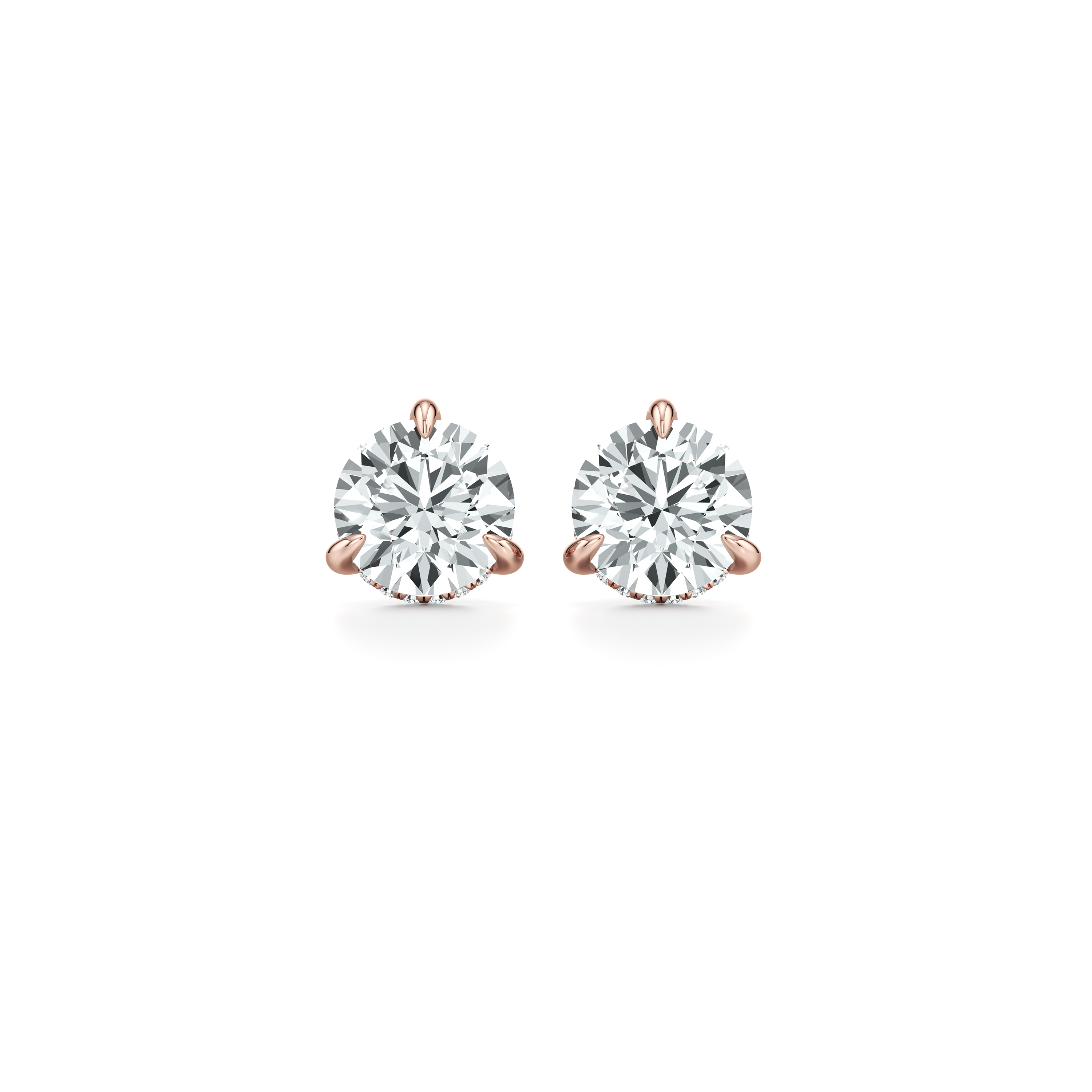18k Rose Gold 5 CTW Pair|Precious Metal:18k Rose Gold;Total Carat Weight:5 CTW