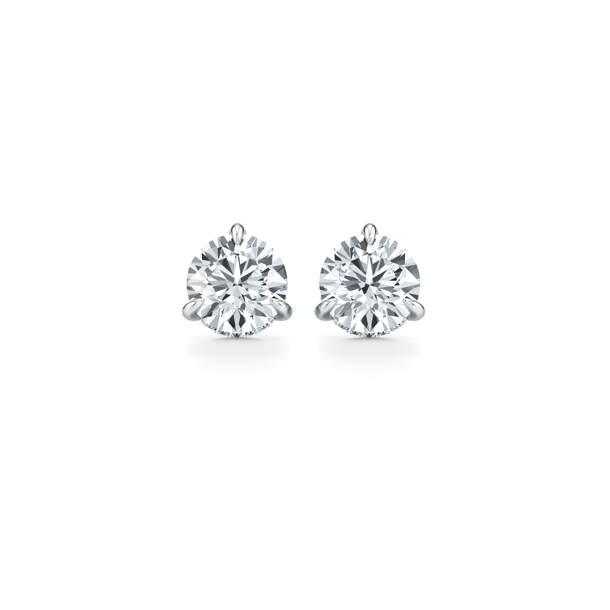 18k White Gold 5 CTW Pair|Precious Metal:18k White Gold;Total Carat Weight:5 CTW