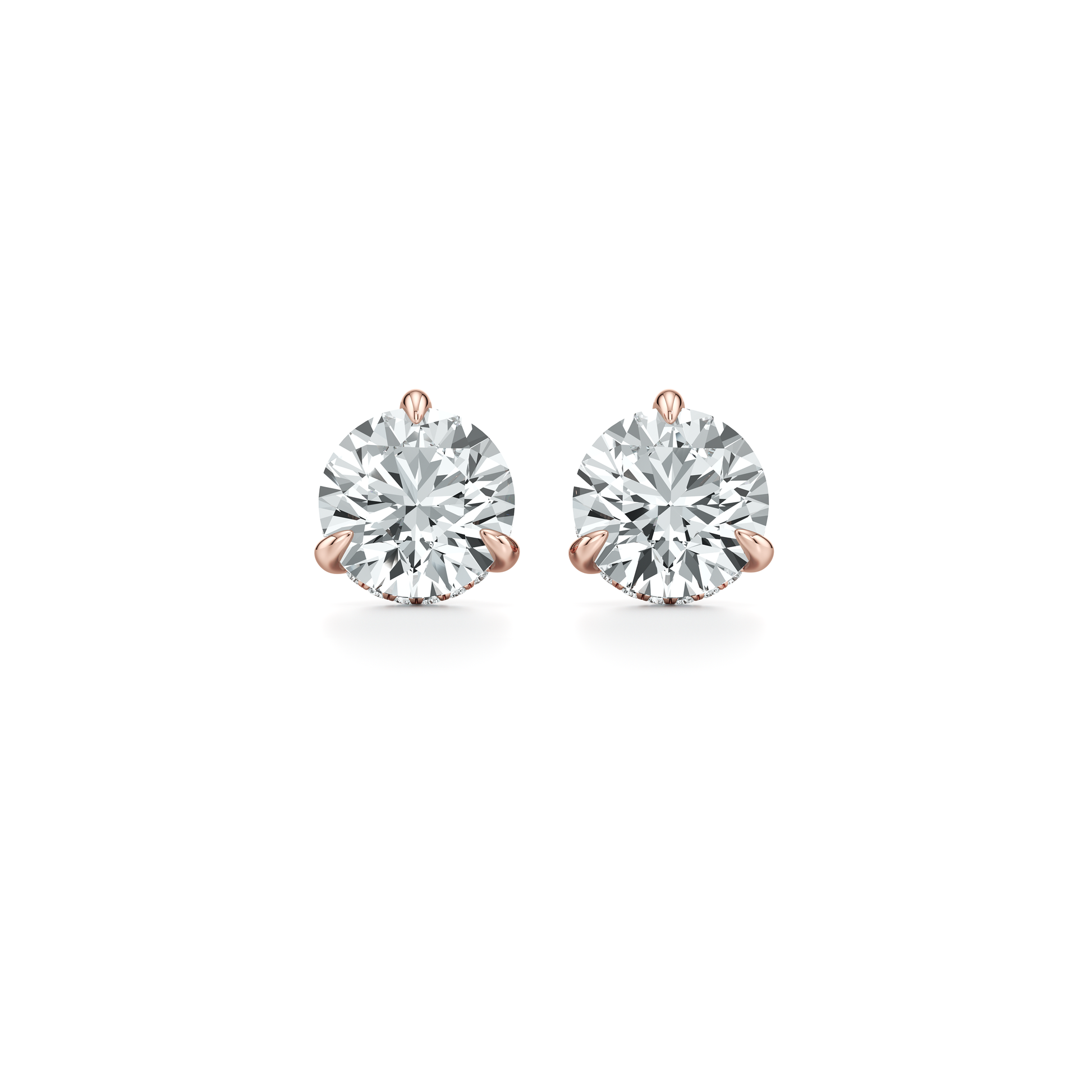 18k Rose Gold 6 CTW Pair|Precious Metal:18k Rose Gold;Total Carat Weight:6 CTW