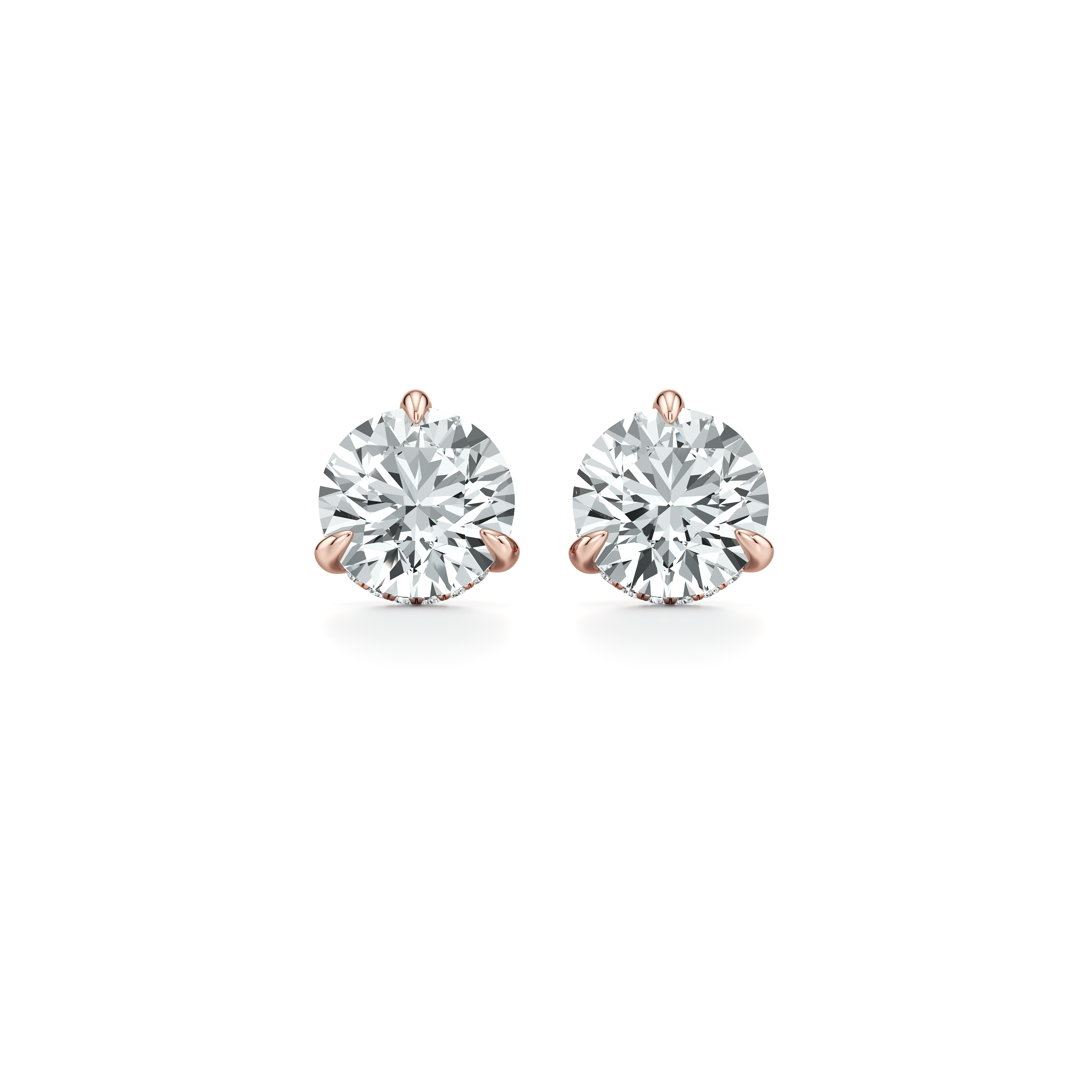 18k Rose Gold 6 CTW Pair|Precious Metal:18k Rose Gold;Total Carat Weight:6 CTW