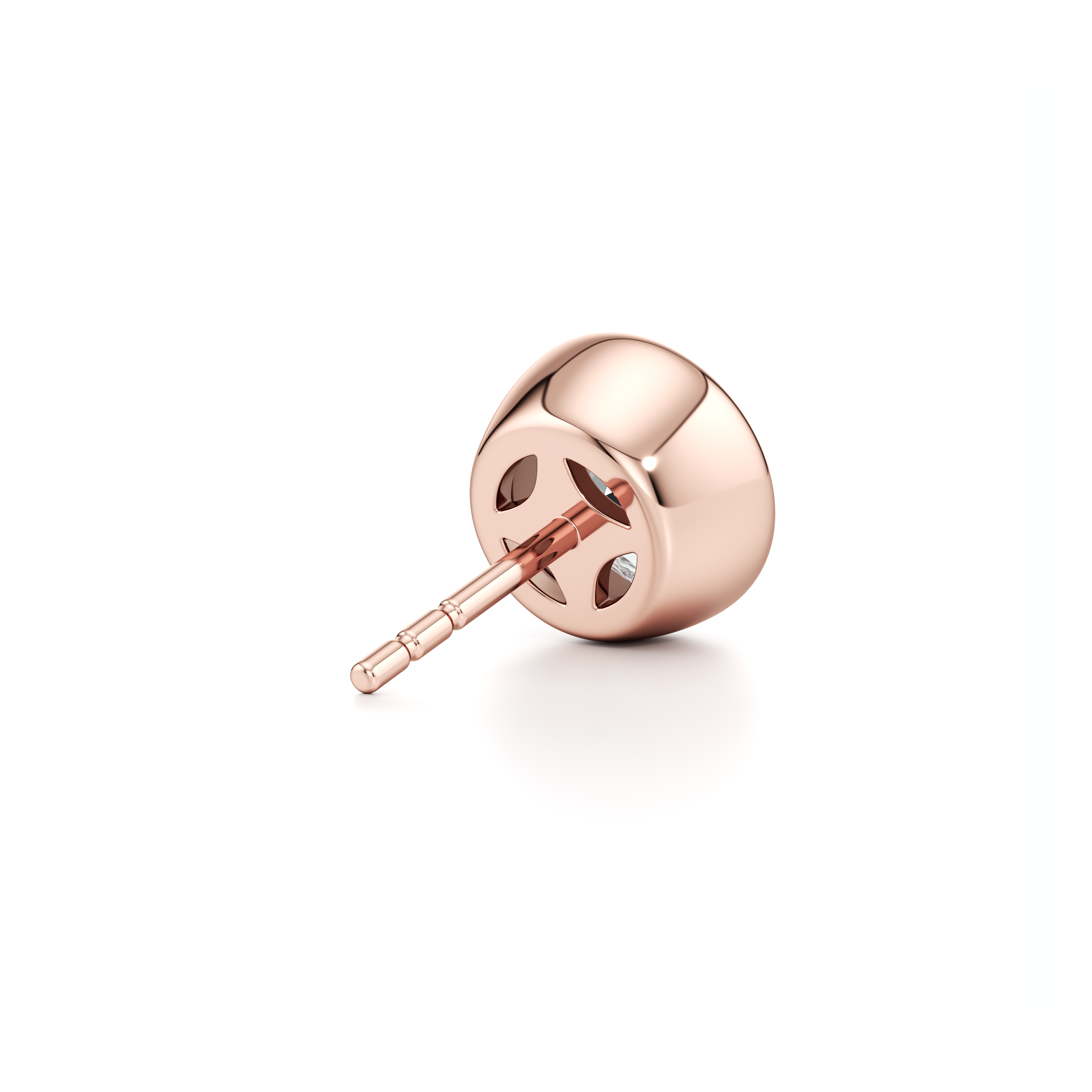 Bezel Set Lab Diamond Round Brilliant Studs