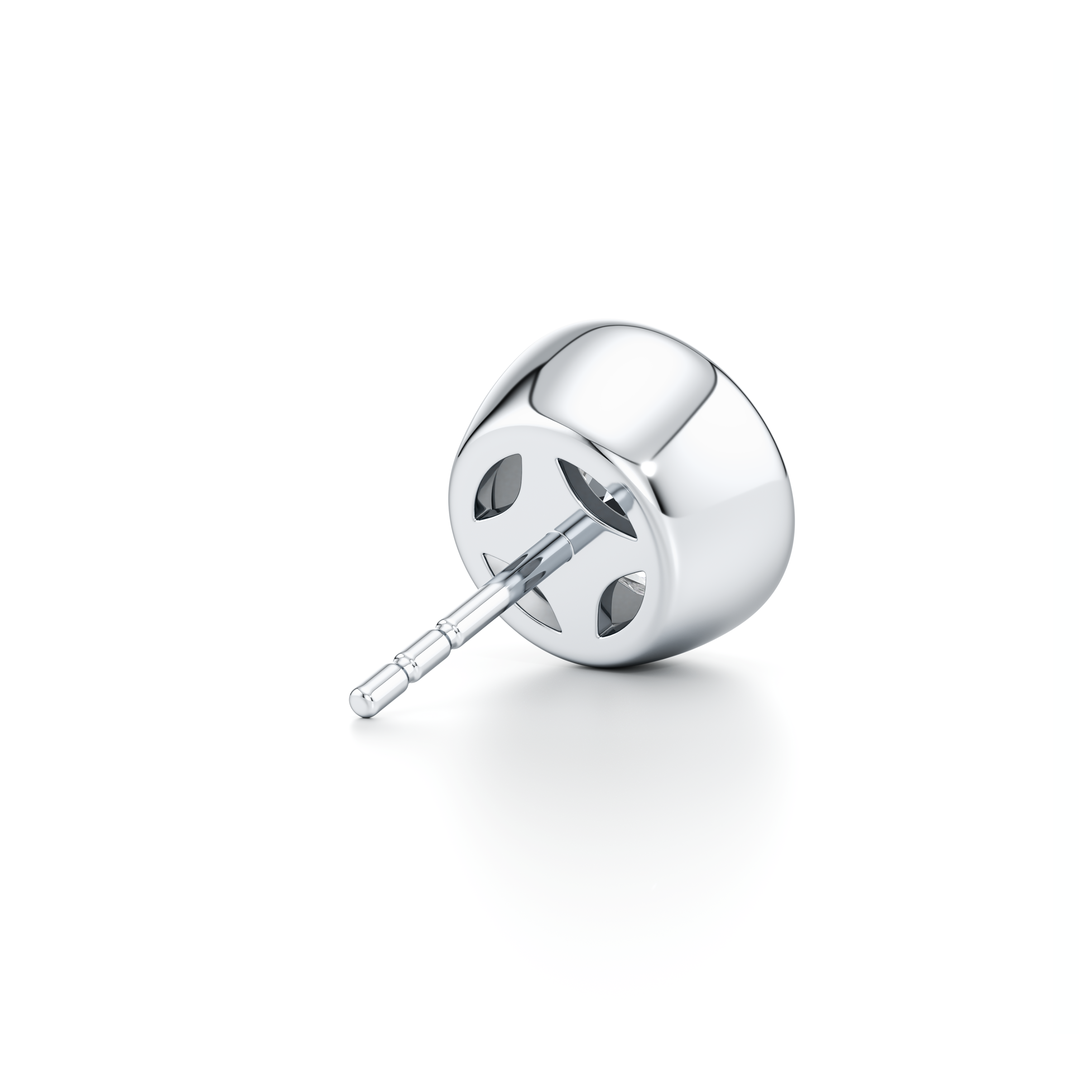 Bezel Set Lab Diamond Round Brilliant Studs