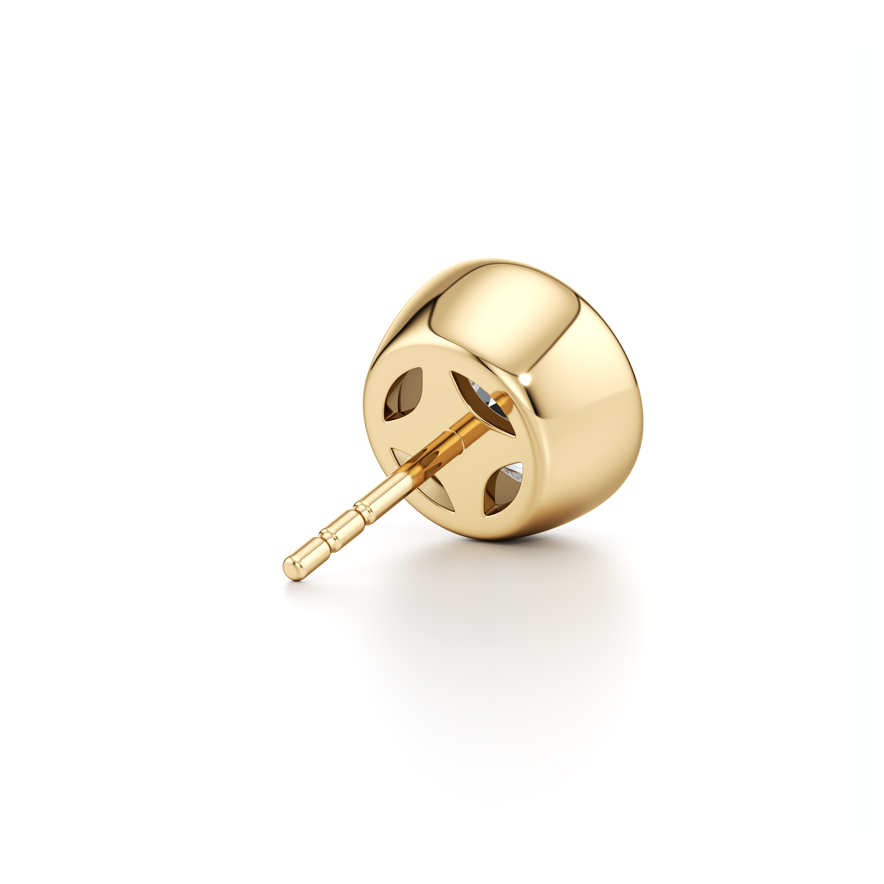 Bezel Set Lab Diamond Round Brilliant Studs