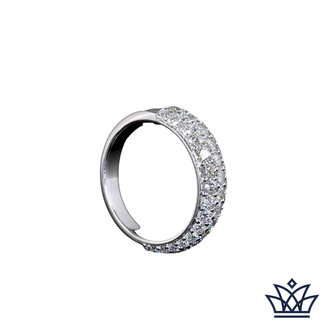1.09 Cts 14K TWO TONE Round Shape Special Eternity Band