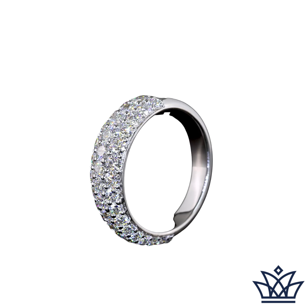 1.09 Cts 14K TWO TONE Round Shape Special Eternity Band