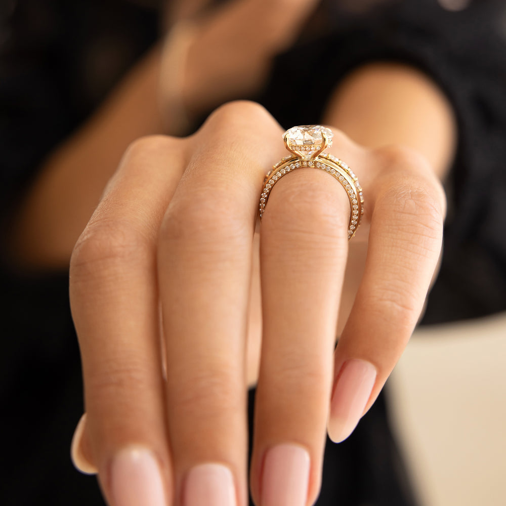 Hayden Antique Cushion Cut Solitaire Lab Diamond Engagement Ring
