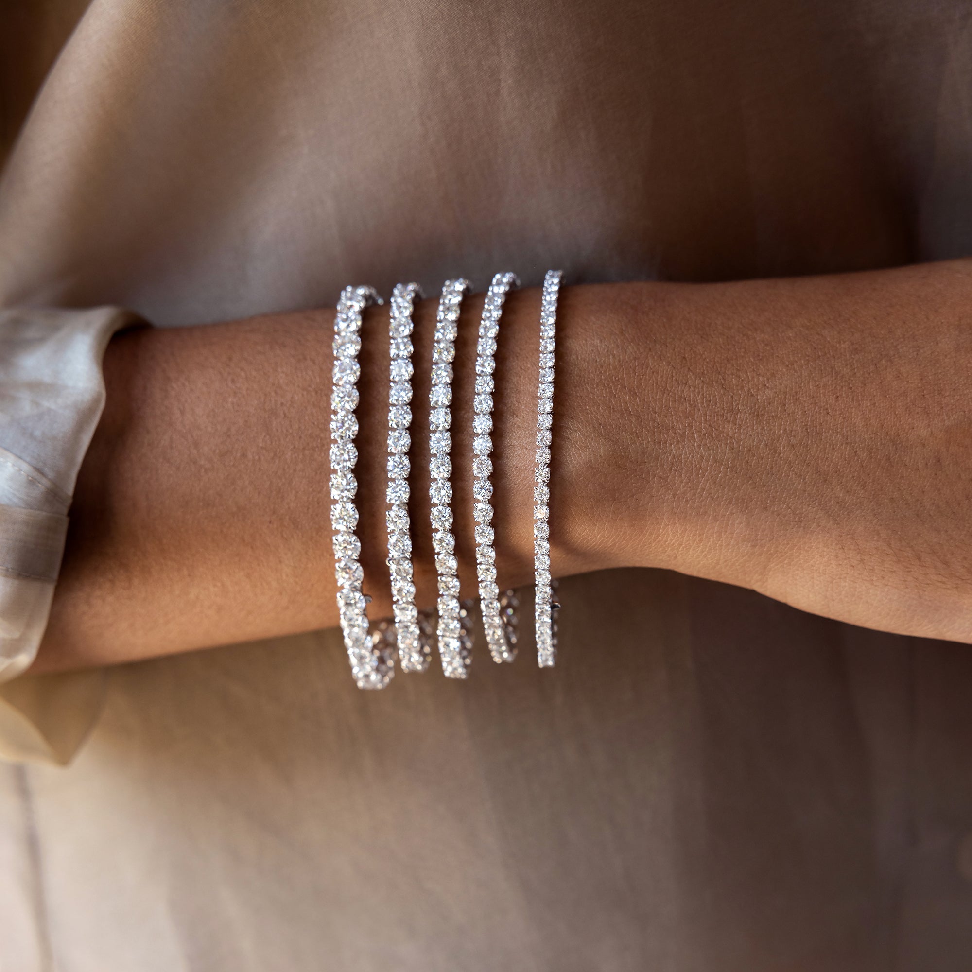 Olivia Round Brilliant Lab Diamond Tennis Bracelet
