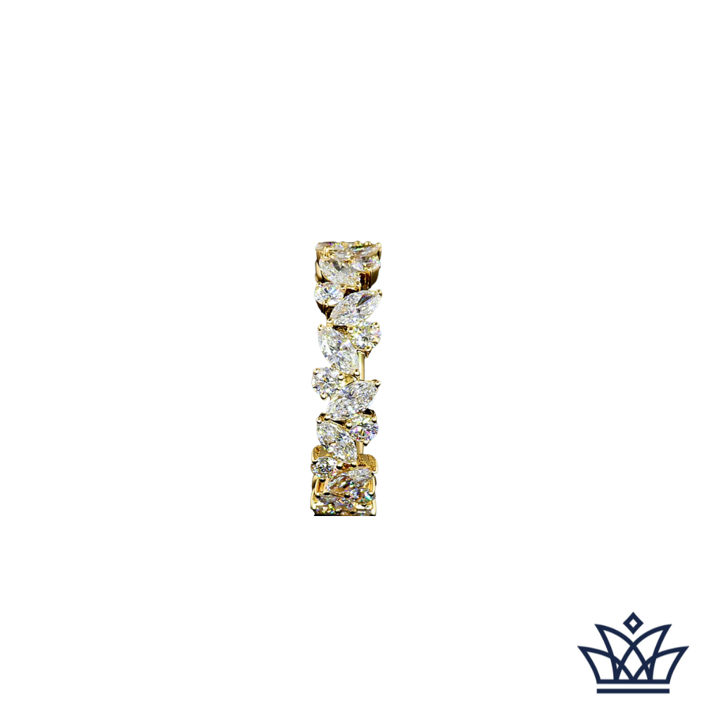 1.24 Cts 18K YELLOW GOLD MIX Shape 3/4 Band Eternity