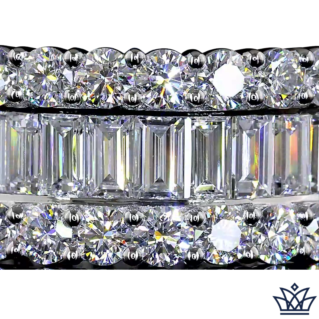 3.62 Cts PLATINUM MIX Shape Special Eternity Band
