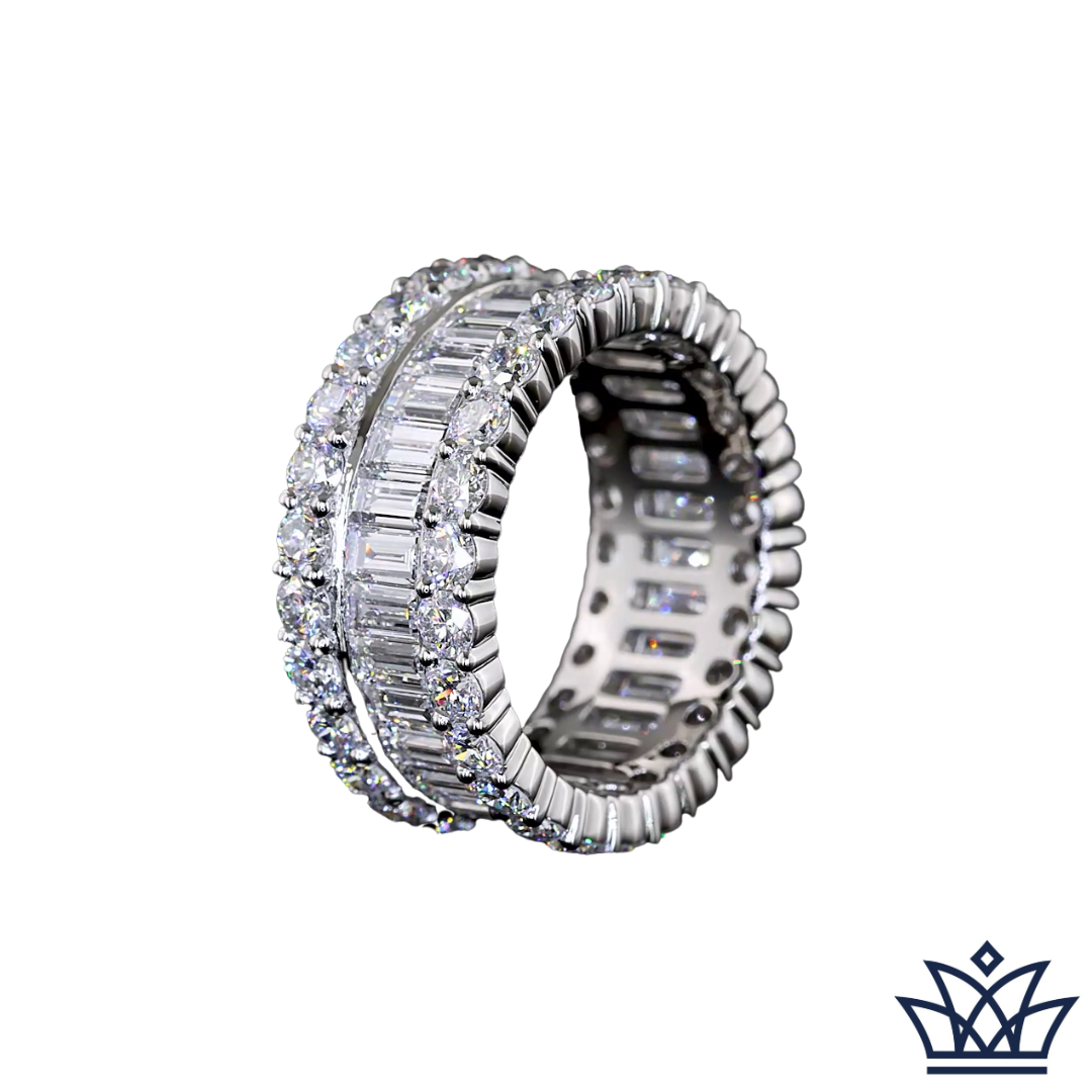 3.62 Cts PLATINUM MIX Shape Special Eternity Band