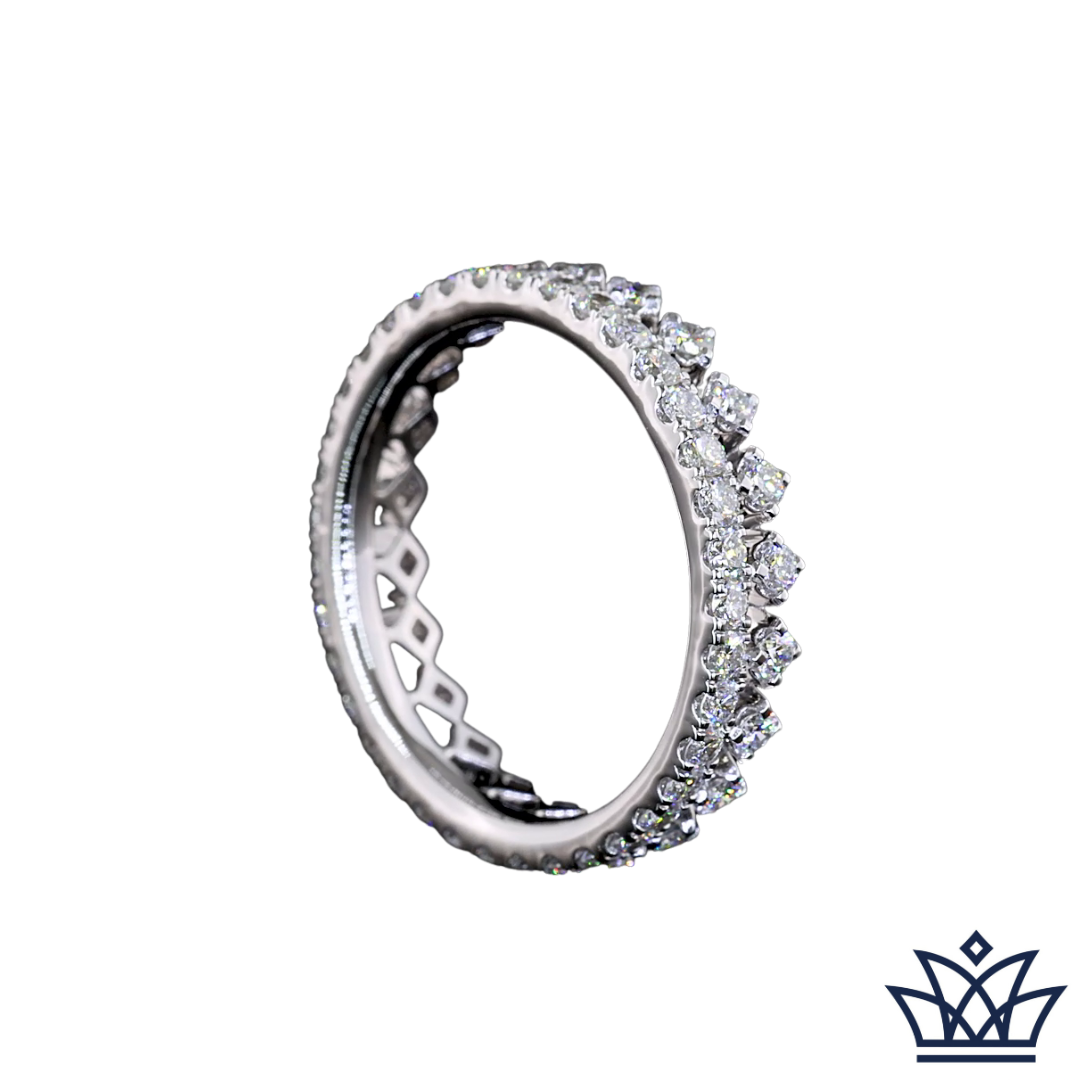 0.94 Cts 14K WHITE GOLD Round Shape Eternity Band Eternity Band