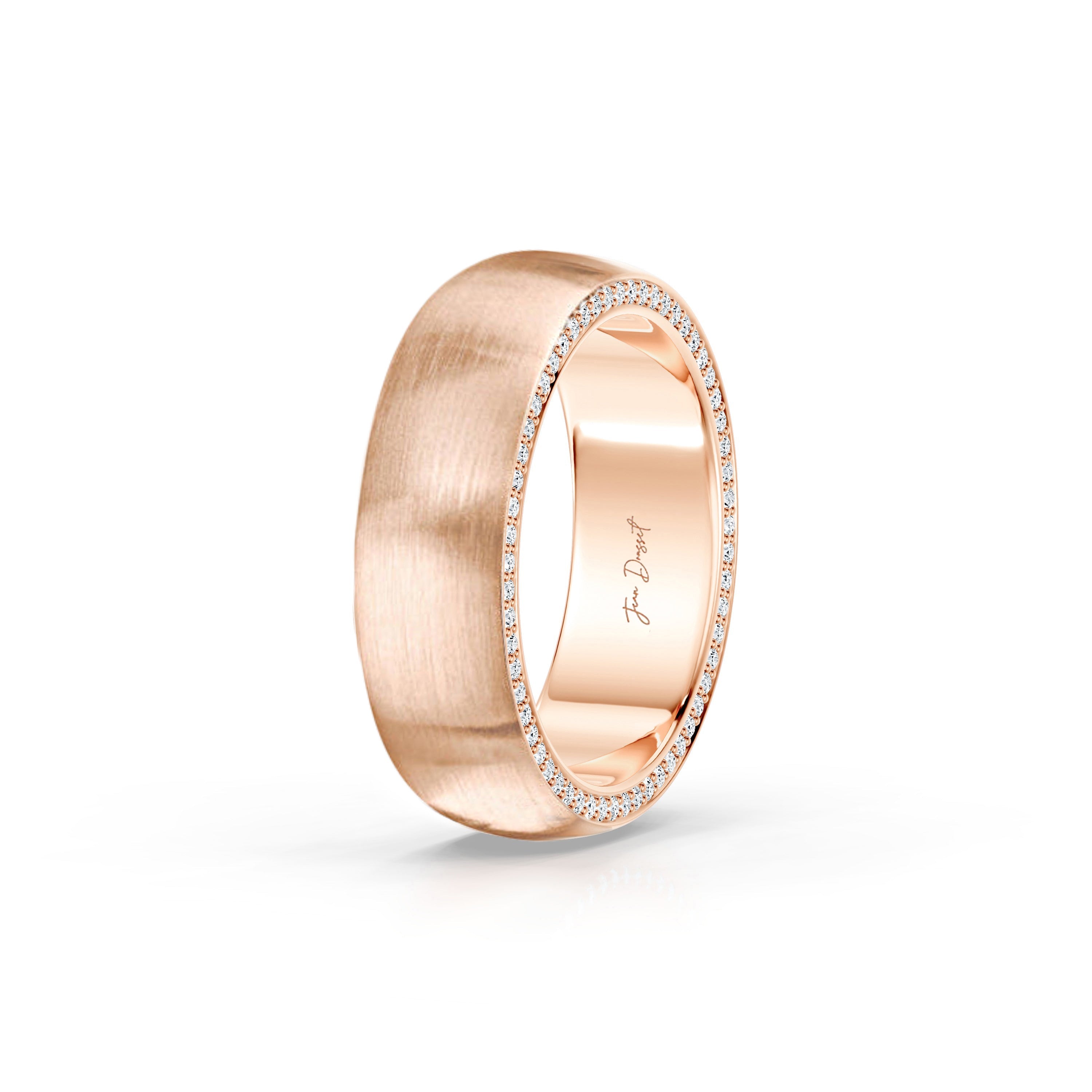 Precious Metal:18k Rose Gold;Finish:Satin Finished
