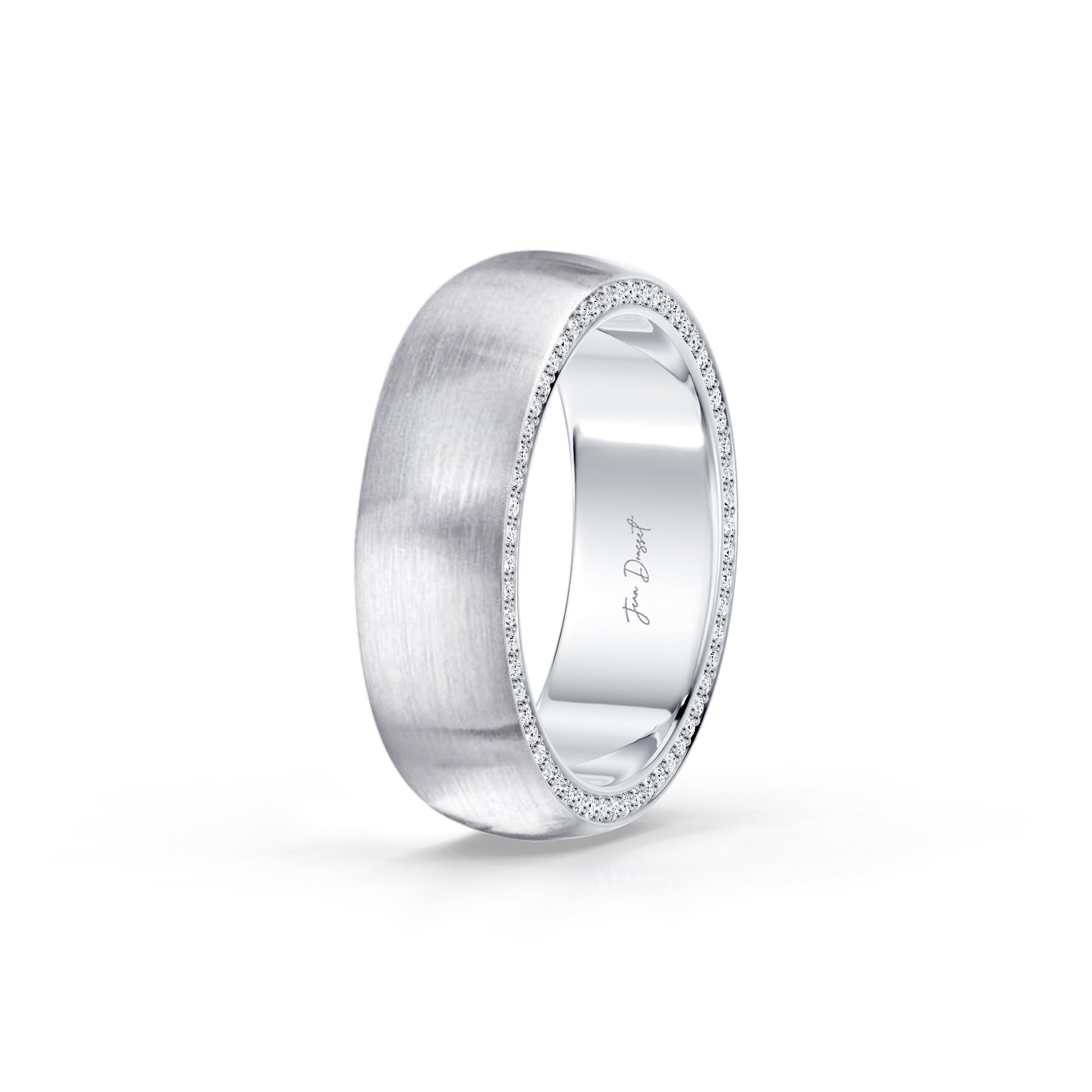 Precious Metal:18k White Gold;Finish:Satin Finished