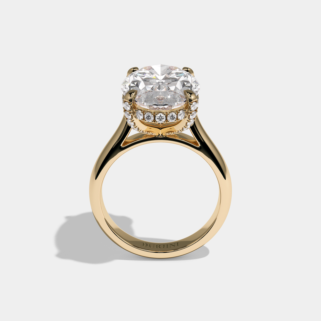 Lysandre Royale Diamond Oval Halo Engagement Ring 18K Yellow Gold 8.50ct