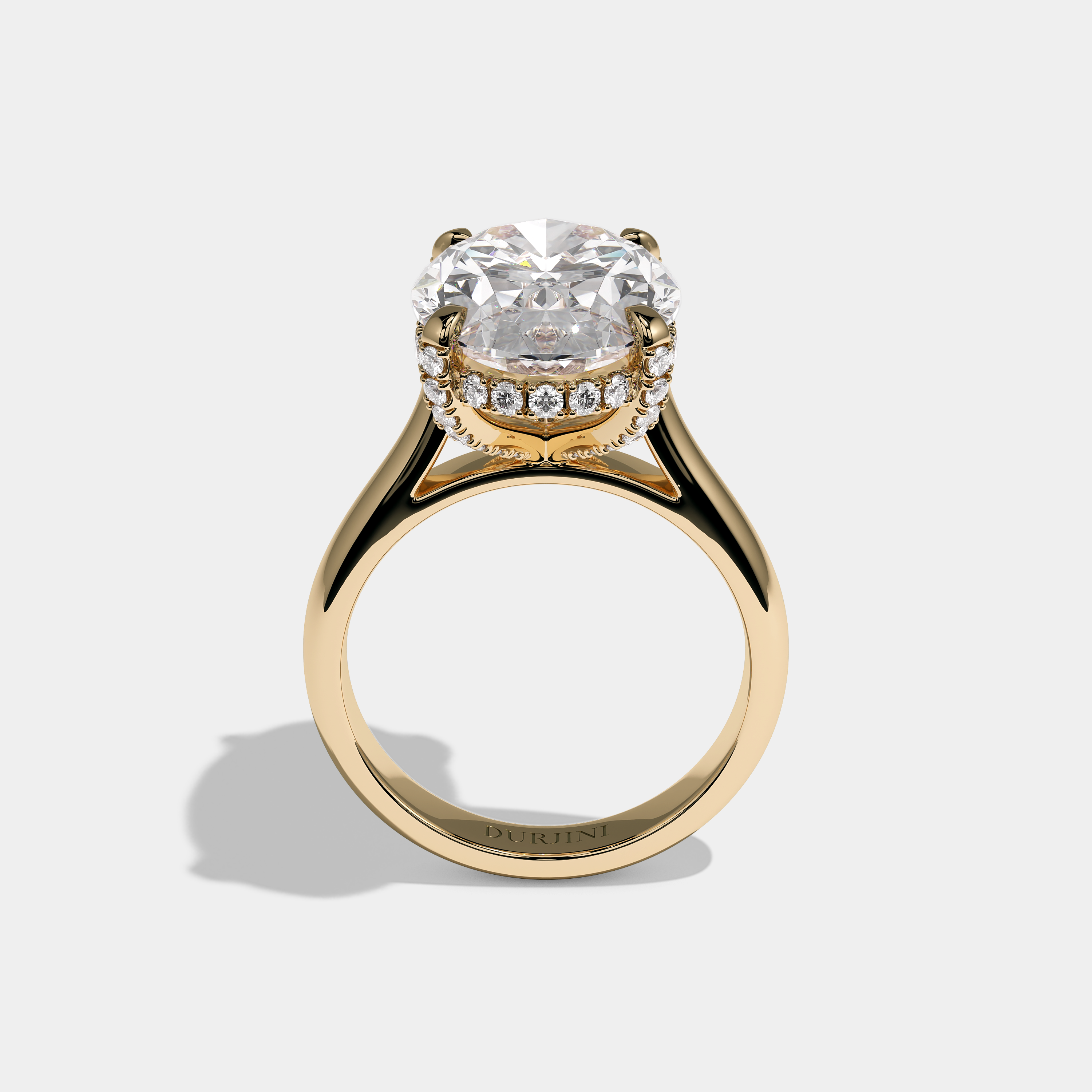 Lysandre Royale Diamond Oval Halo Engagement Ring 18K Yellow Gold 8.50ct