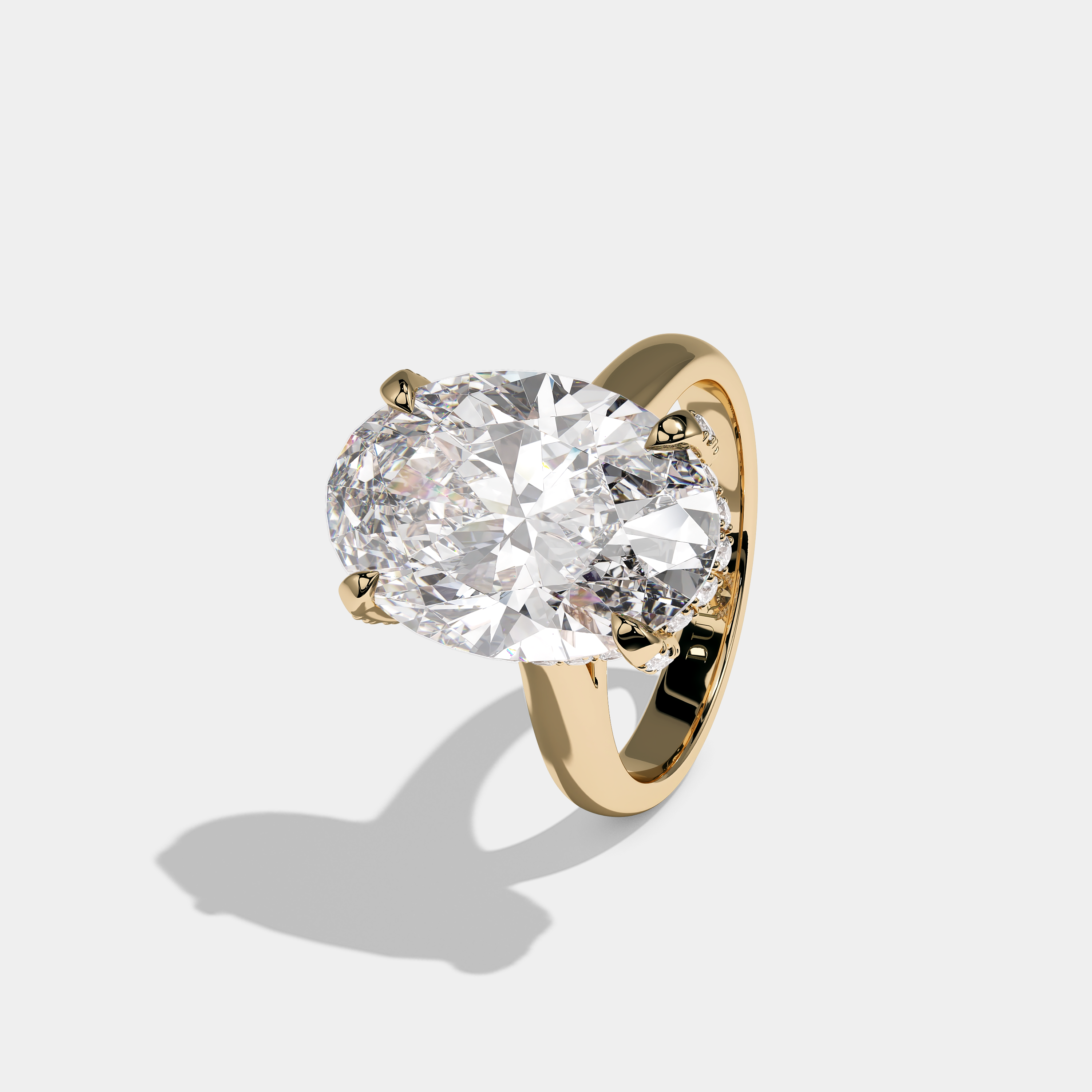 Lysandre Royale Diamond Oval Halo Engagement Ring 18K Yellow Gold 8.50ct