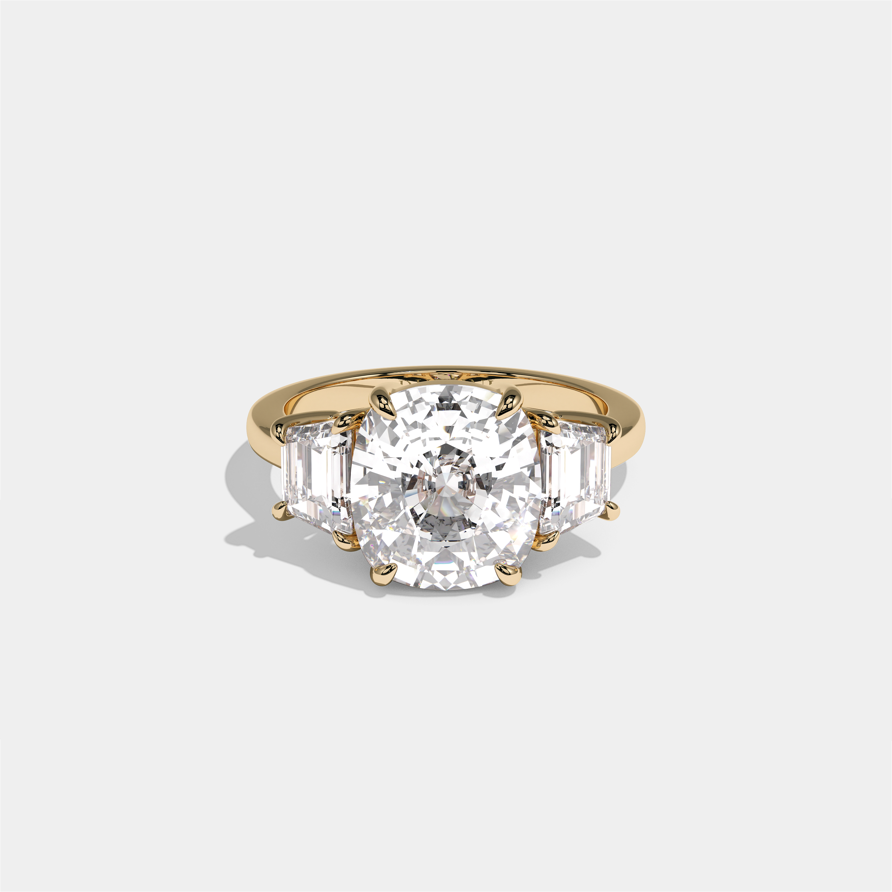 Matilda Lady Seraphine Diamond Cushion Engagement Ring 18K Yellow Gold 9.00ct