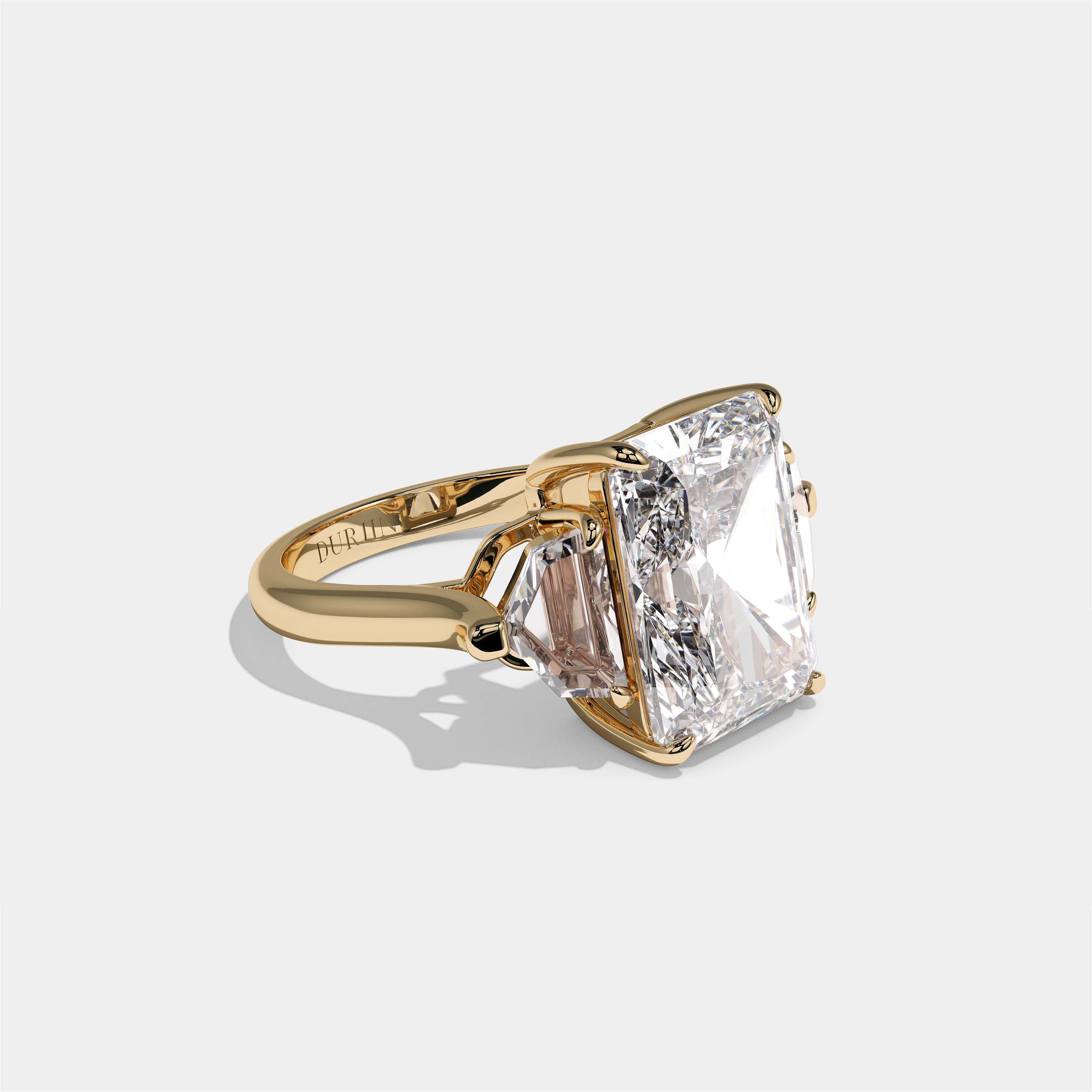 Philippa Lady Rose Diamond Radiant Engagement Ring 18K Yellow Gold 10.00ct