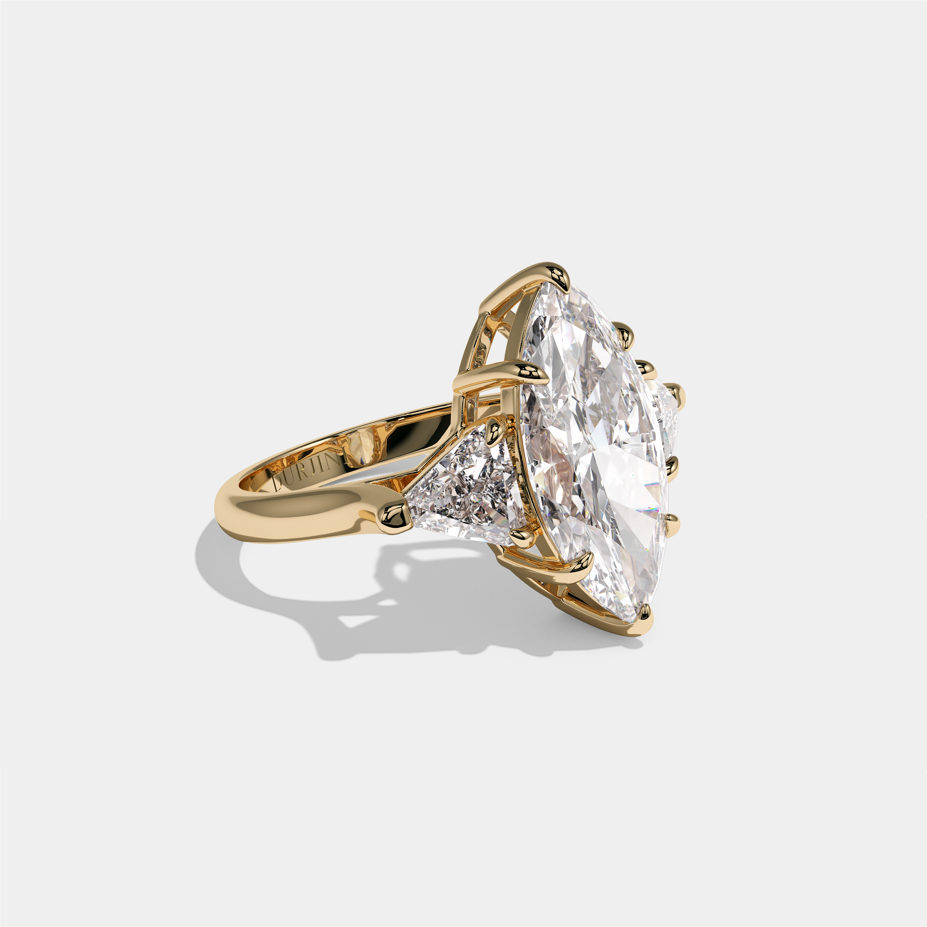 Arabella Marchioness Diamond Marquise Engagement Ring 18K Yellow Gold 15.00ct