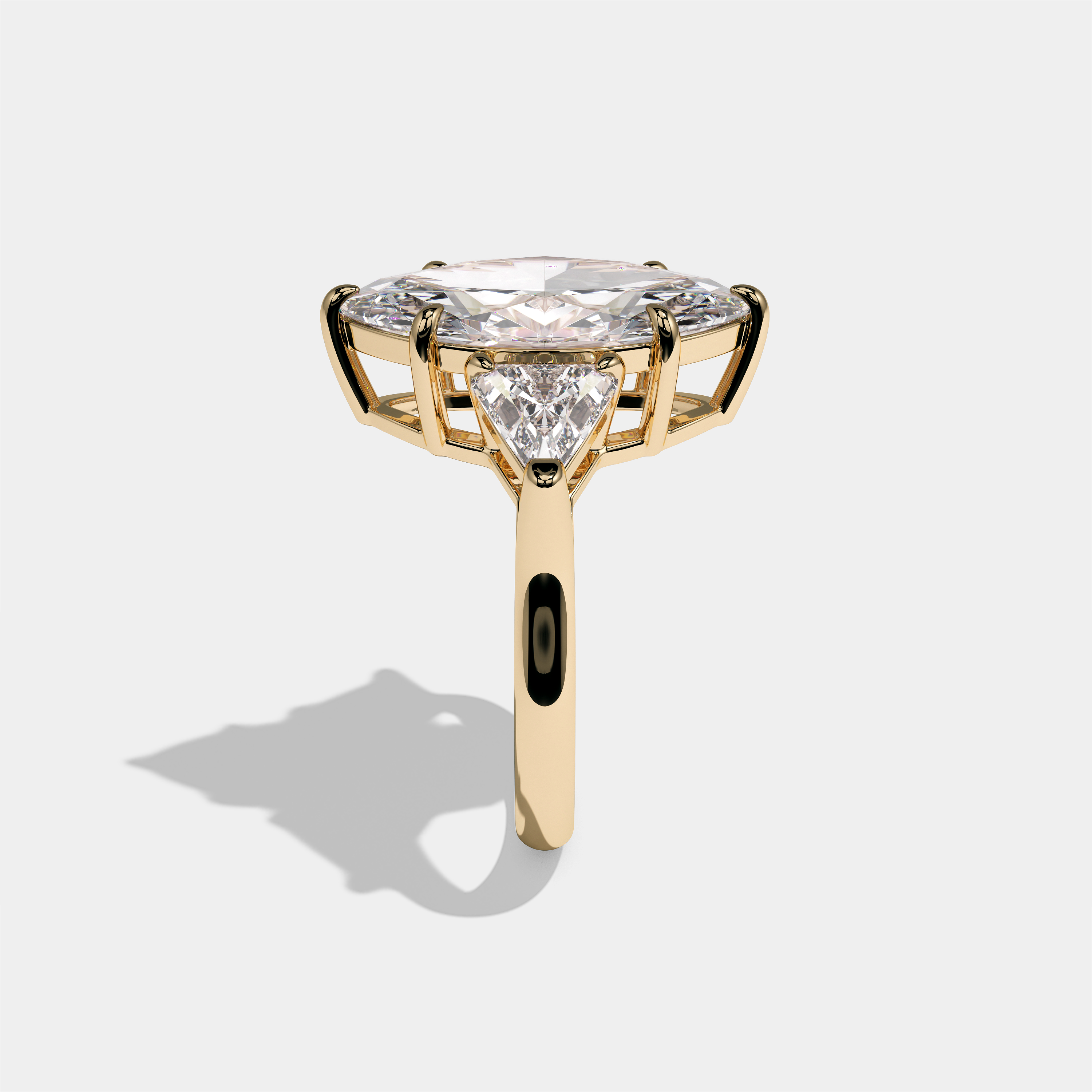 Arabella Marchioness Diamond Marquise Engagement Ring 18K Yellow Gold 15.00ct